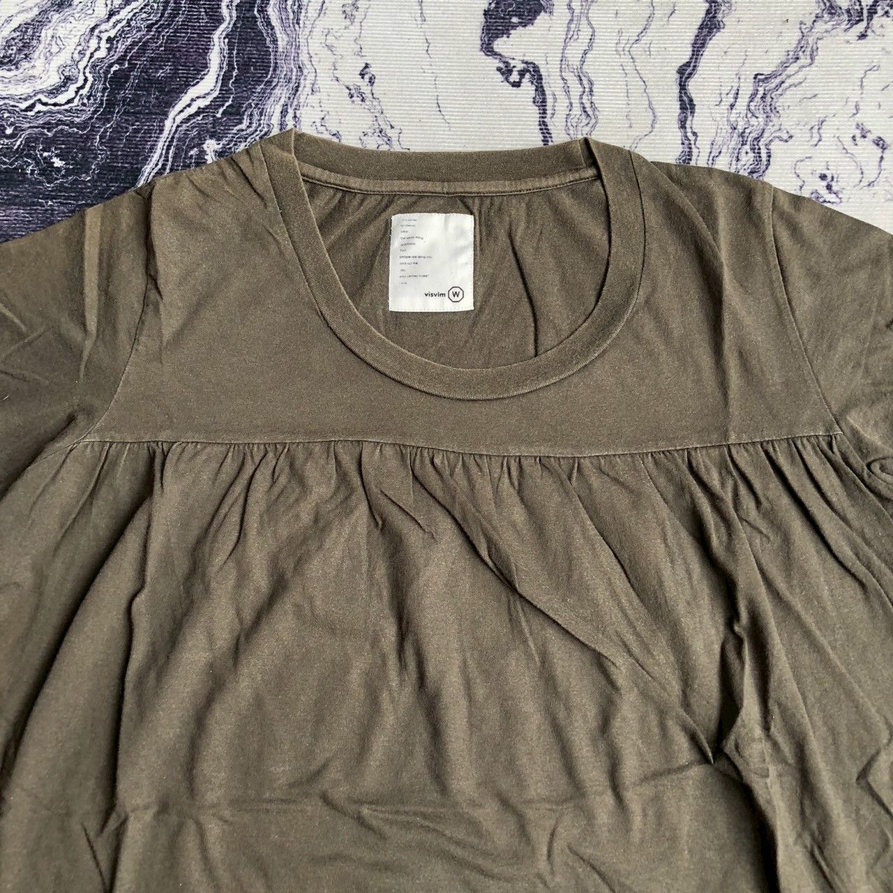 Visvim Visvim W Cotton Smock Tee Olive Japan Made Size S / US 4 / IT 40 - 2 Thumbnail