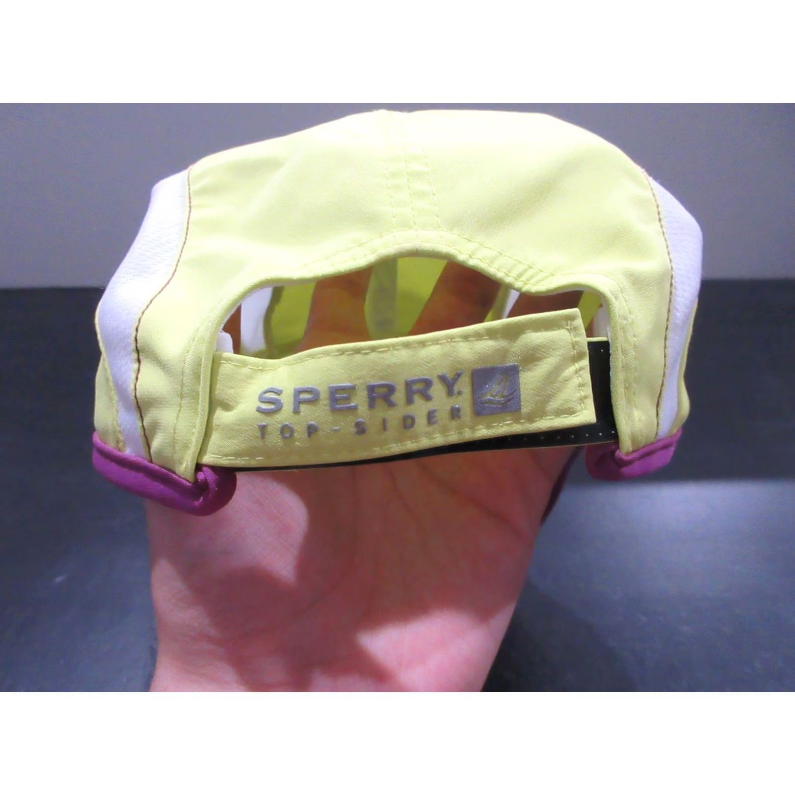 Sperry Sperry Hat Cap Yellow Purple Logo Lightweight Panel Adjustable Mens Size ONE SIZE - 6 Thumbnail