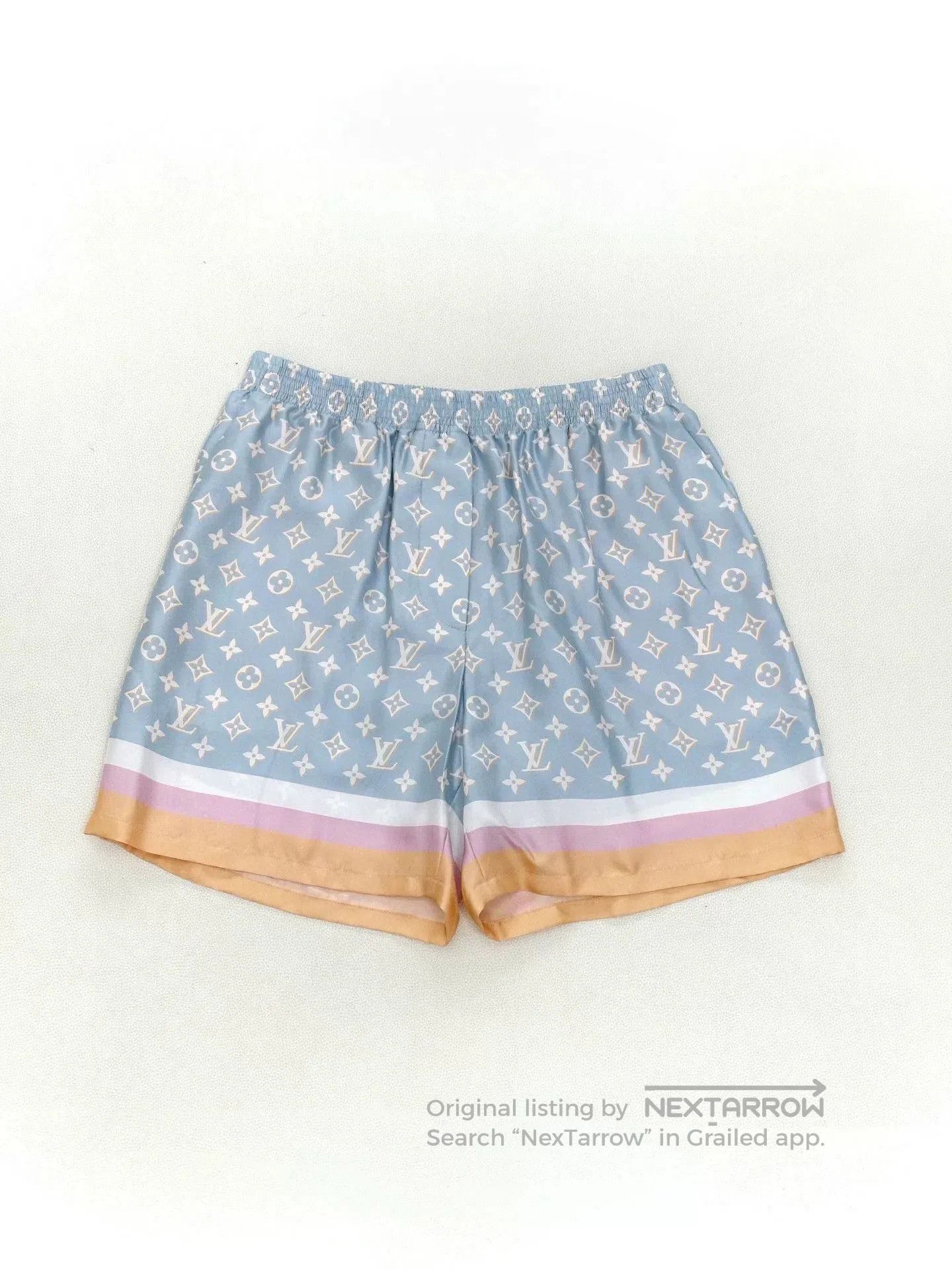 Louis Vuitton LV Logo Stripe Elastic Straight Shorts. Size 33" - 2 Thumbnail