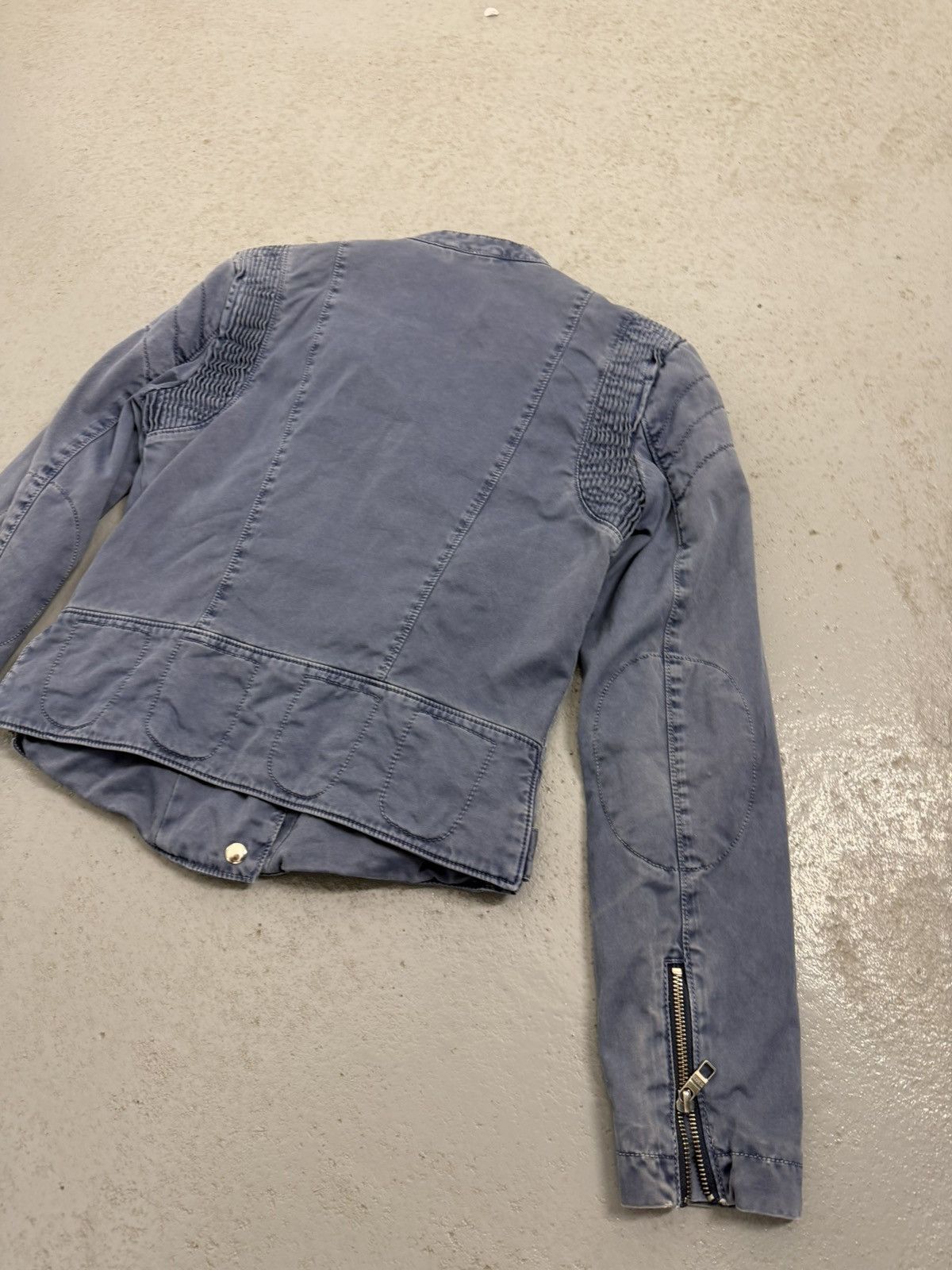 CLOSED Closed Washed Biker Multi-zip Side Zip Jacket Size S / US 4 / IT 40 - 17 Thumbnail