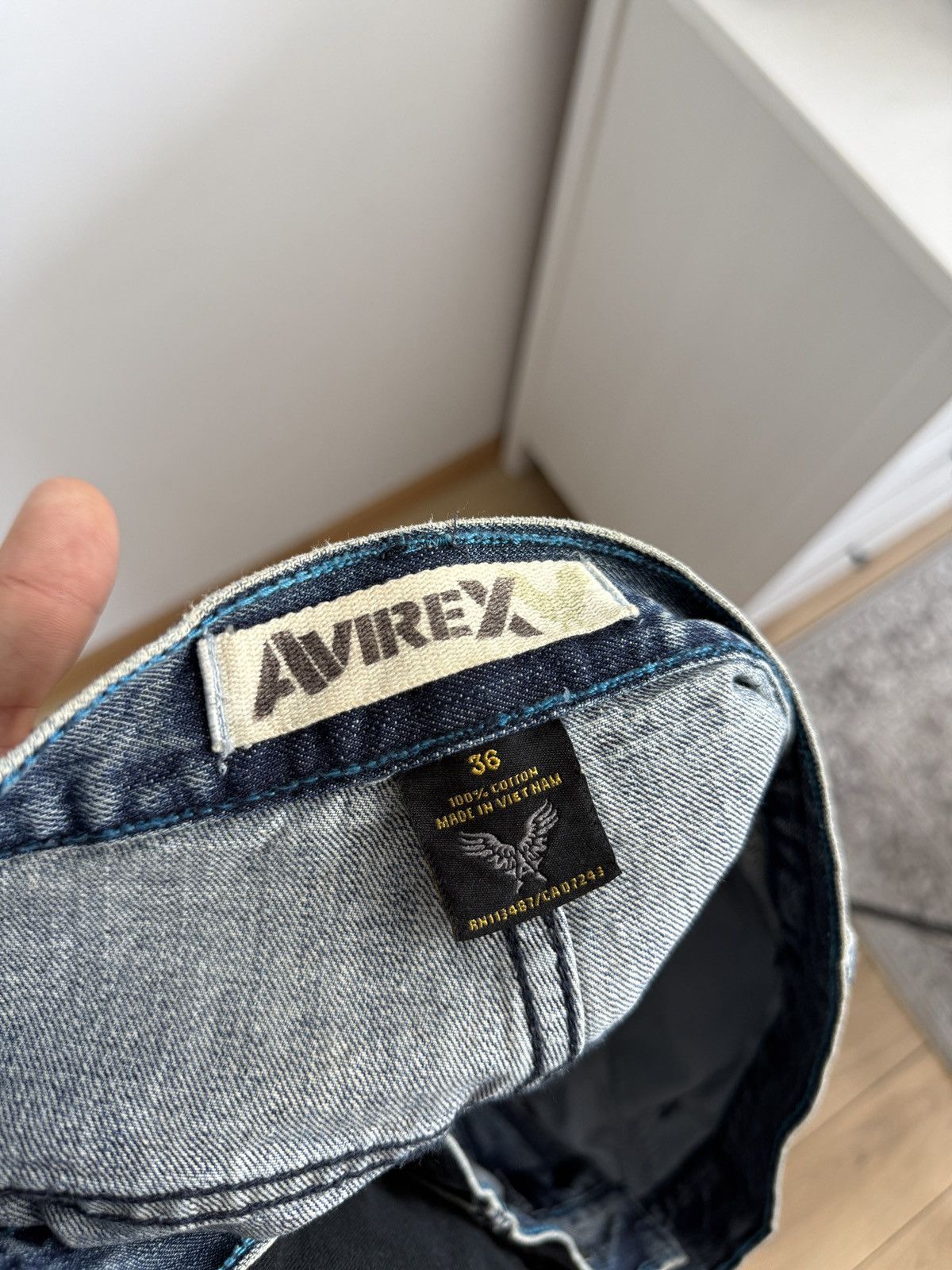 Avirex Vintage y2k Avirex baggy embroidered denim shorts skate rap Size US 36 / EU 52 - 7 Thumbnail