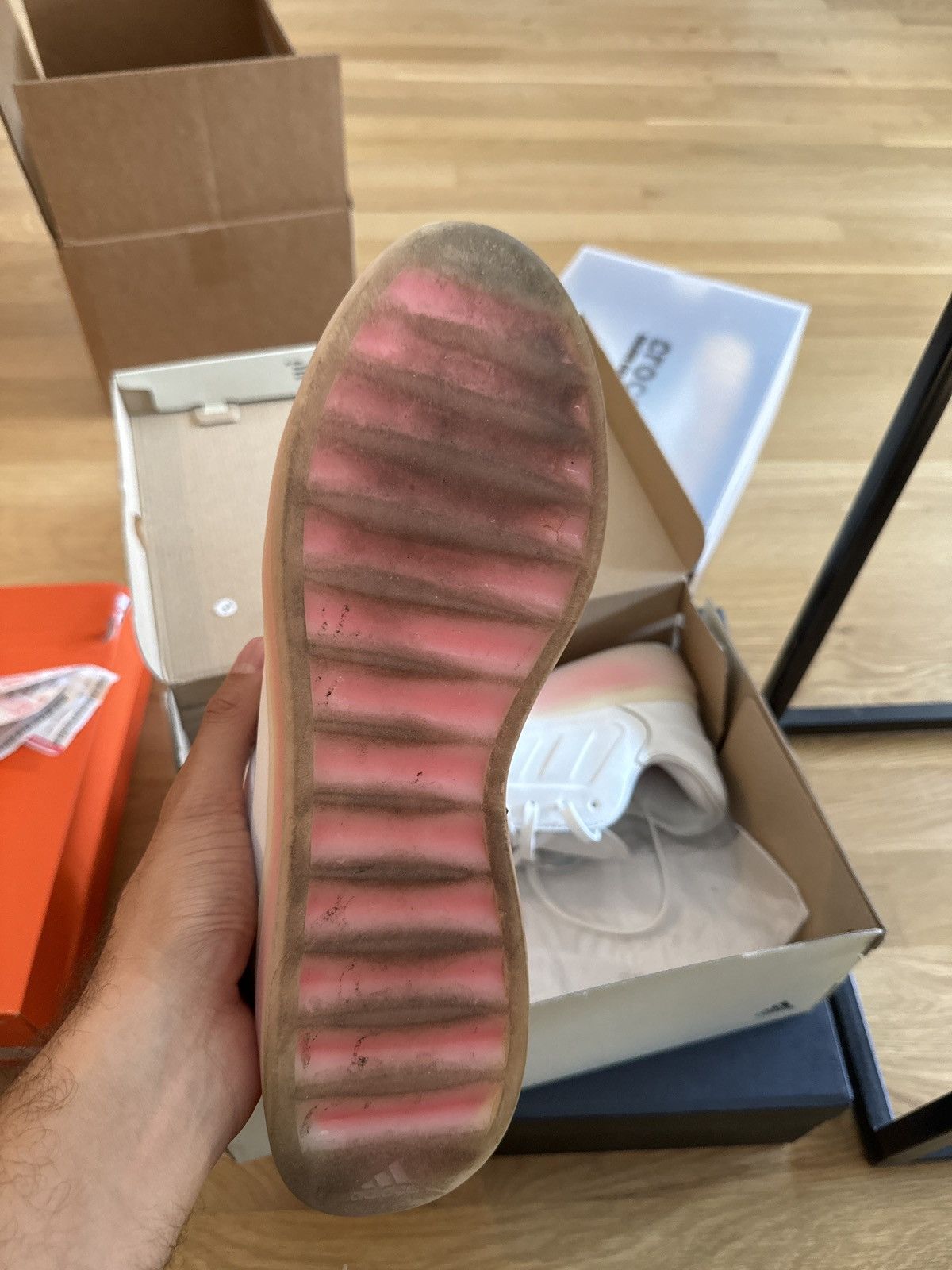 Adidas Adidas Zntasy white / pink size 13 Size US 13 / EU 46 - 4 Thumbnail
