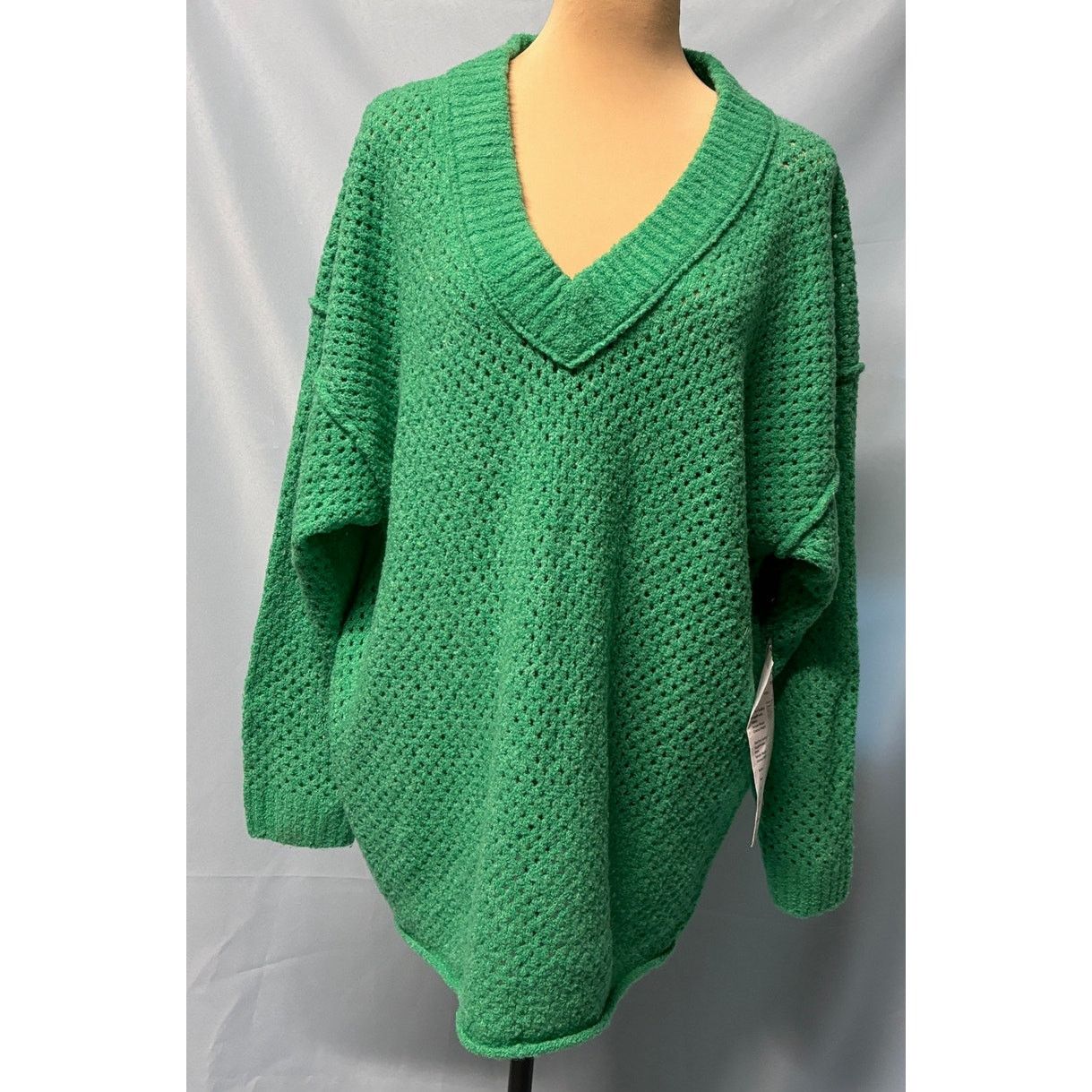 Other AERIE Women’s Open Weave Oversized V-Neck Sweater | Size M Size M / US 6-8 / IT 42-44 - 2 Thumbnail