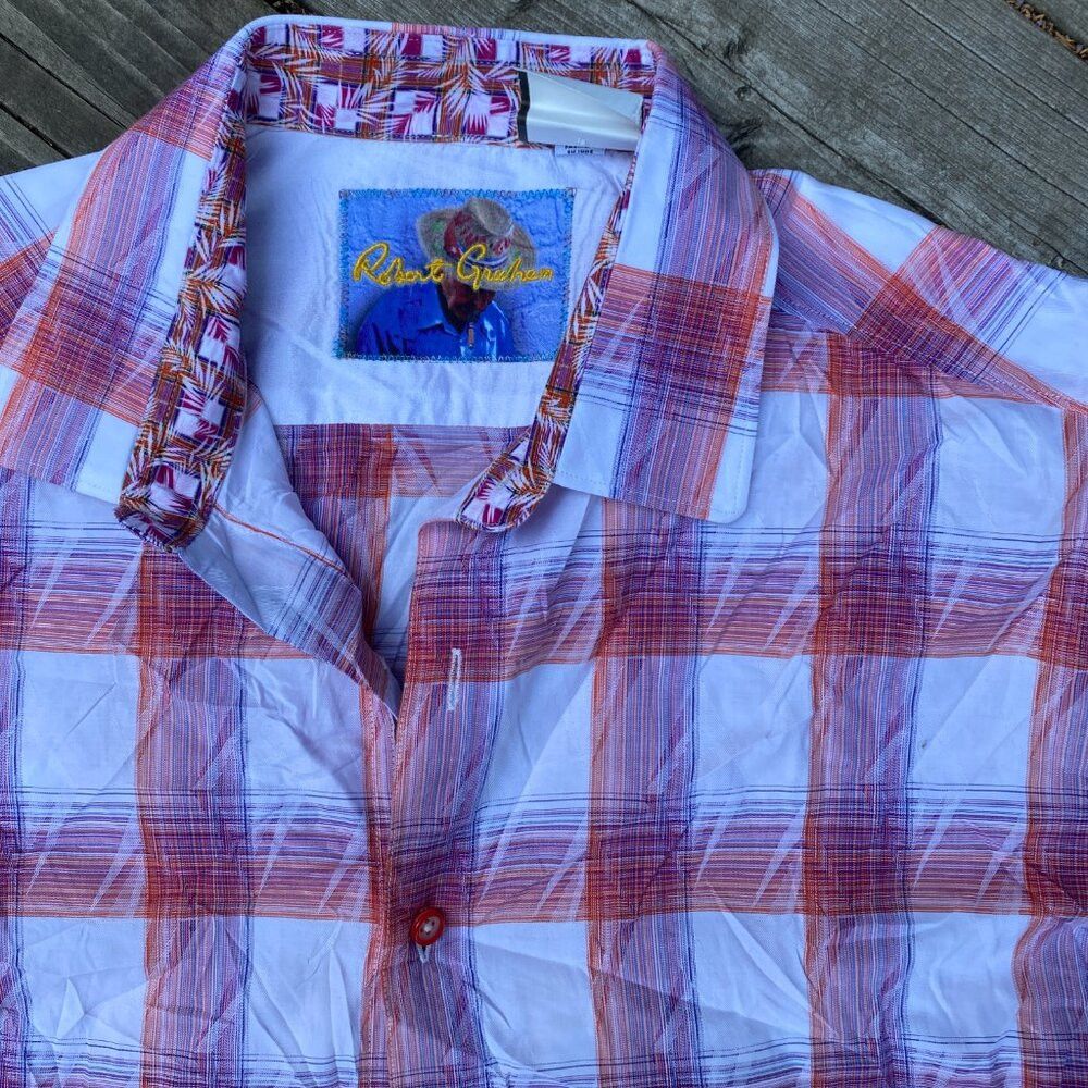 Robert Graham Robert Graham Torres Short Sleeve Egyptian Cotton Shirt Lar Size US L / EU 52-54 / 3 - 6 Thumbnail