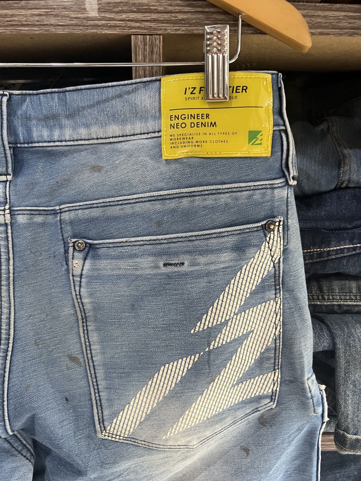 Japanese Brand 🔥Iz Frontier Distressed Denim Size US 34 / EU 50 - 17 Thumbnail