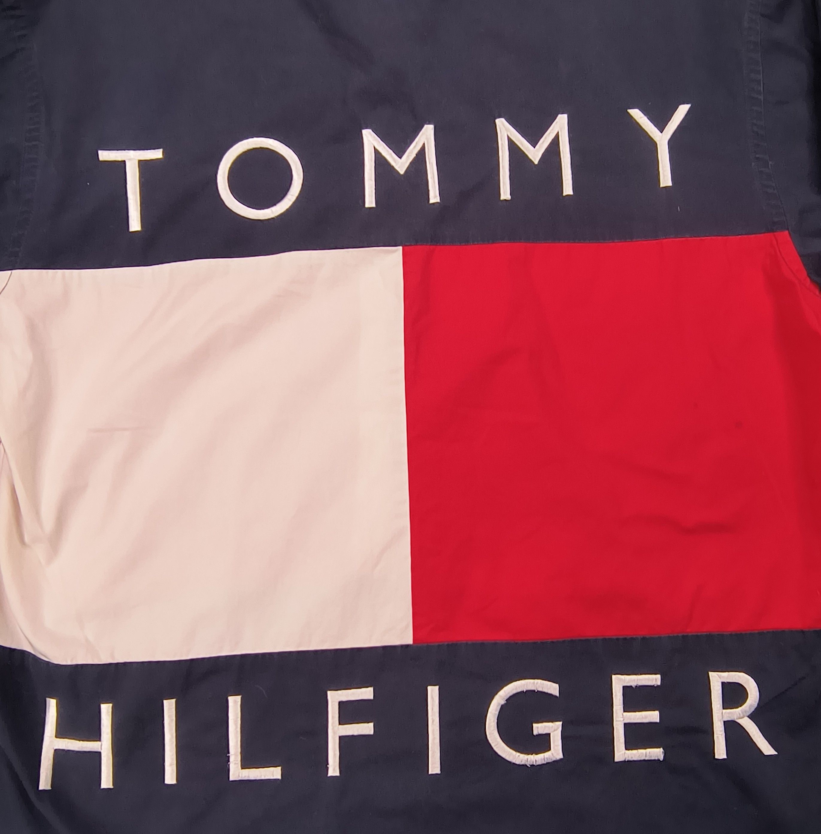 Vintage Tommy Hilfiger big flag 90s button up LS shirt