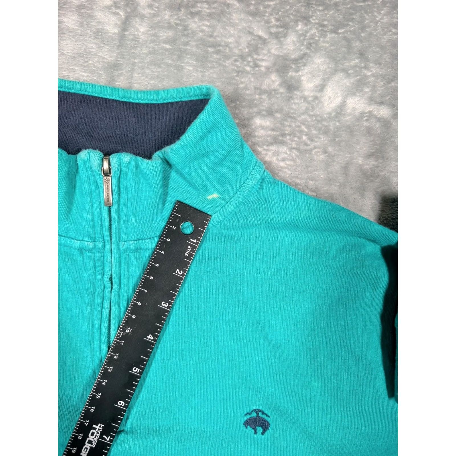 Brooks Brothers Brooks Brothers Sweater Mens Large Green Cotton Quarter Zip Mock Neck Pullover Size US L / EU 52-54 / 3 - 5 Thumbnail