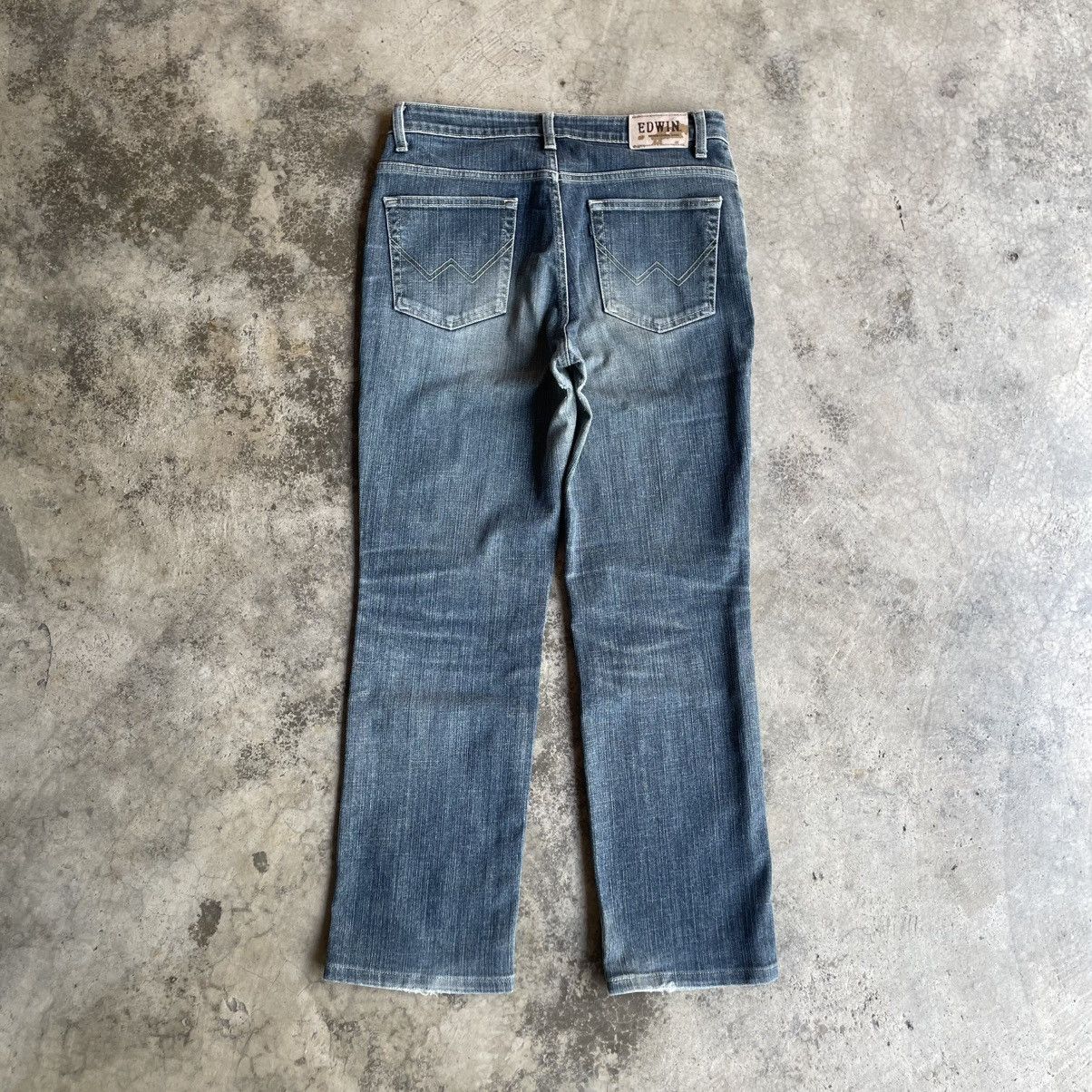Edwin 🔥Vintage Edwin 4004 Stoned Washed Women Distress Denim Jeans Size 31" - 4 Thumbnail