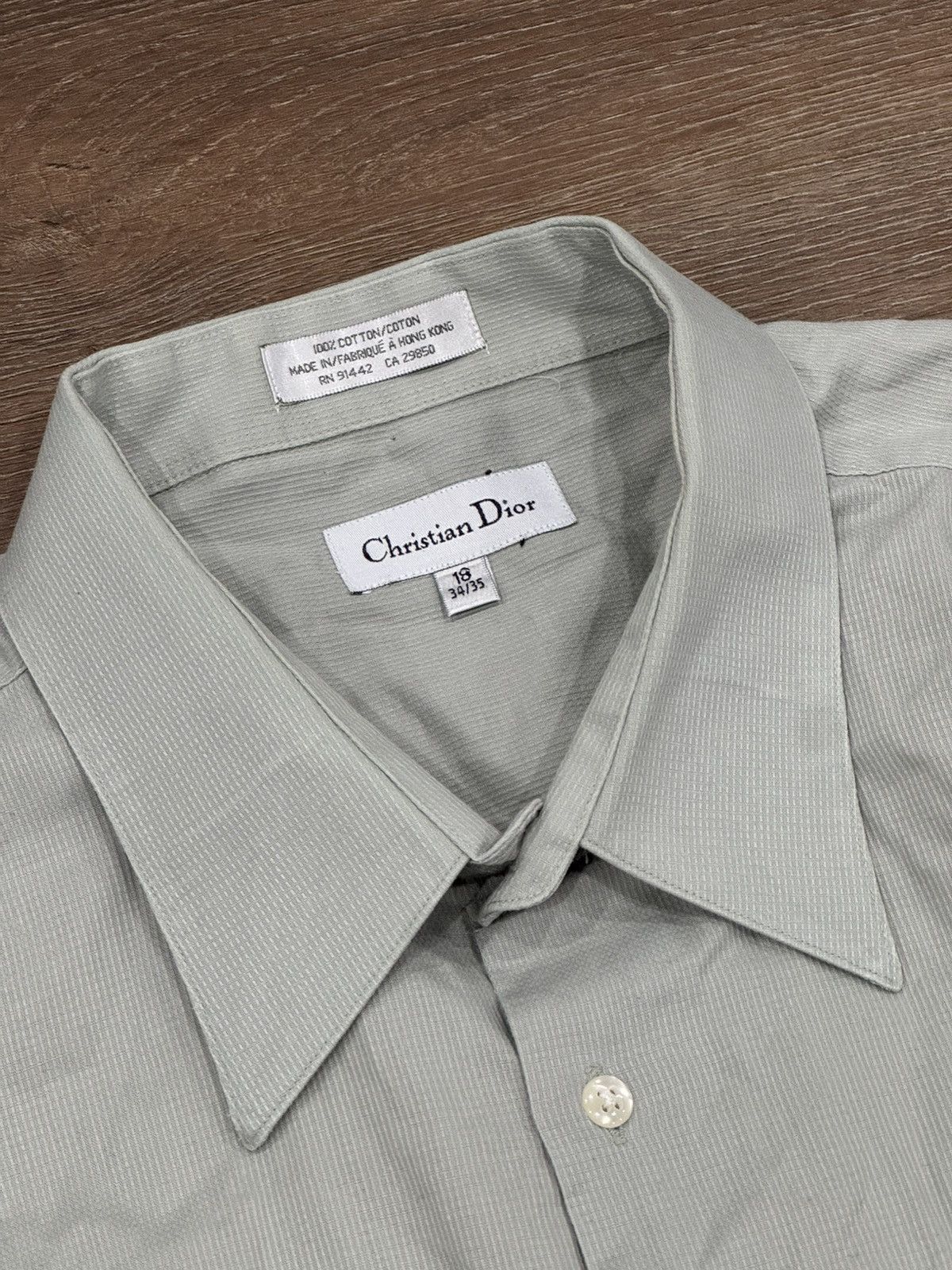 Christian Dior Monsieur Vintage 90s Christian Dior Cotton Dress Shirt Size US XL / EU 56 / 4 - 3 Thumbnail
