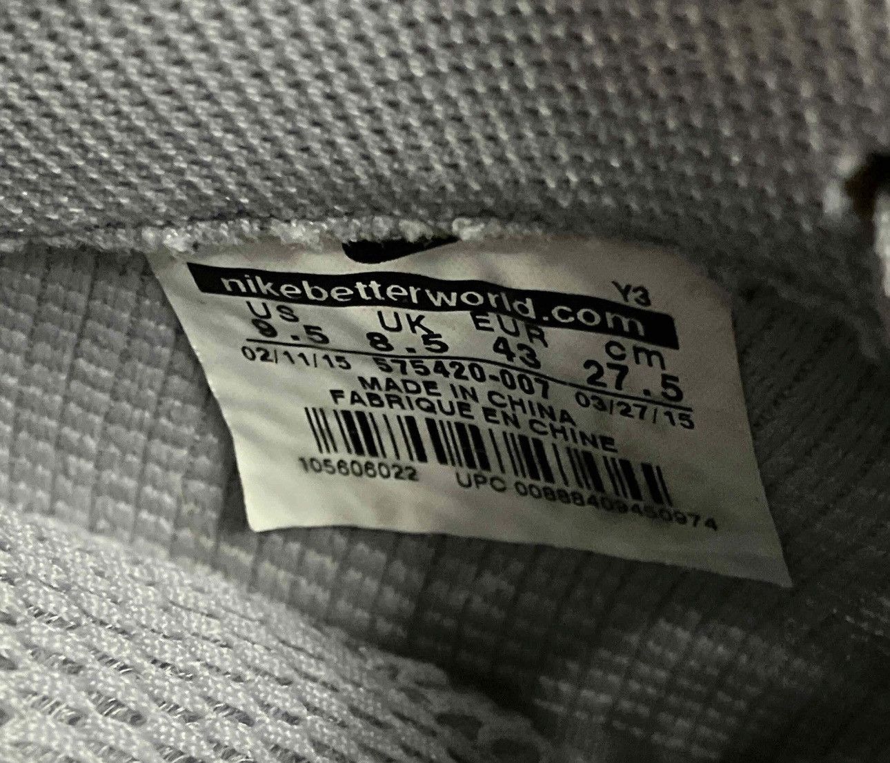 Nike Nike Air Foamposite One Premium Wolf Grey 2015 Size US 9.5 / EU 42-43 - 7 Thumbnail