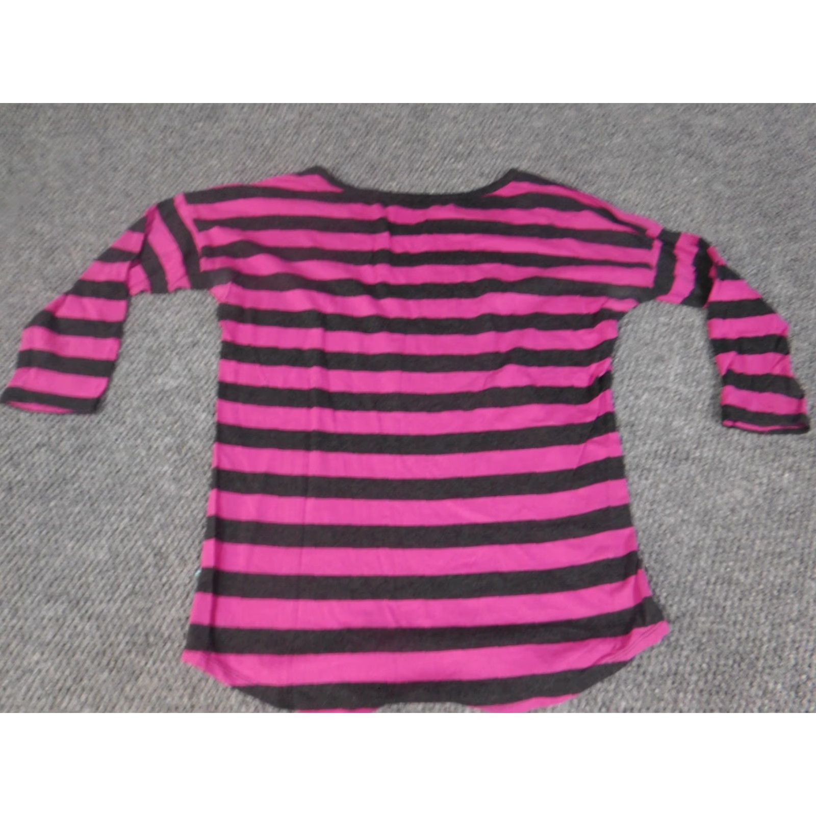 Gap Gap Blouse Women Small Purple Striped Crew Neck Stretch 100% Cotton Casual Shirt S Regular Womens Classics Size S / US 4 / IT 40 - 7 Thumbnail