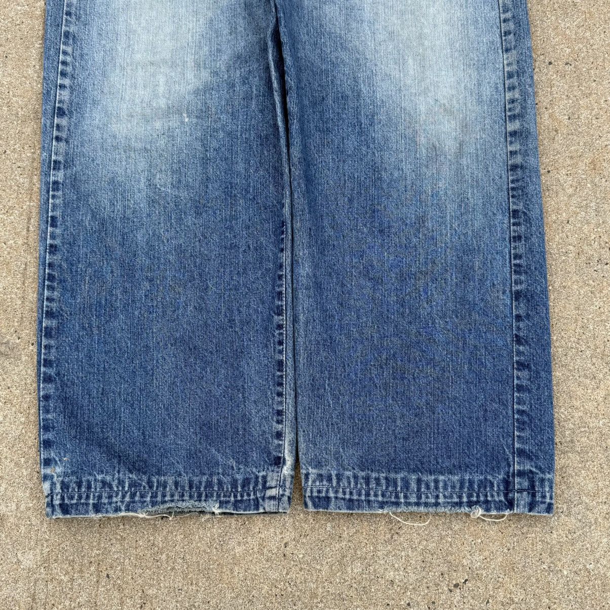 Trussardi Vintage 90’s Trussardi Distressed Faded Blue Baggy Jeans Size US 38 / EU 54 - 3 Thumbnail