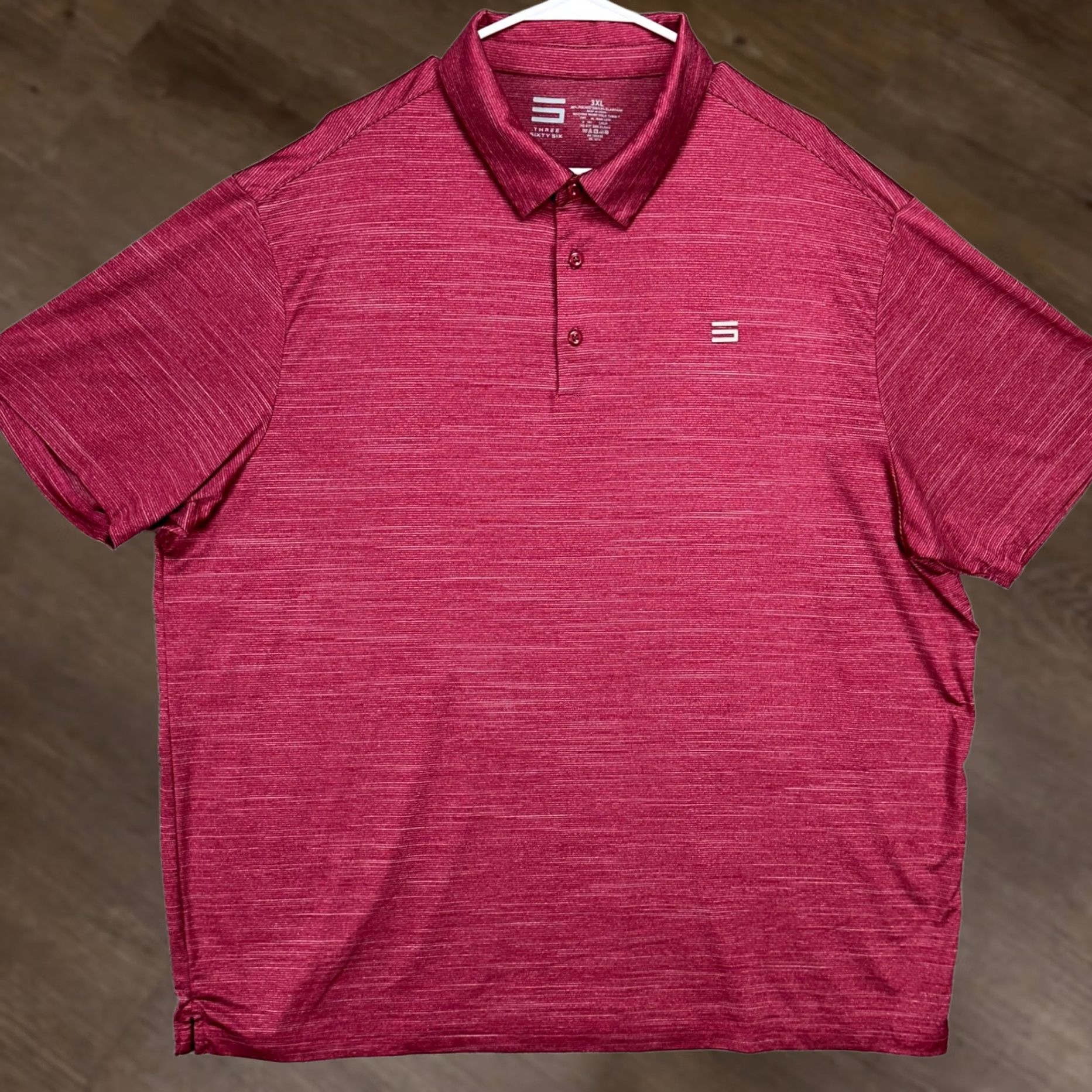 Vintage Three Sixty Six Mens Polo Shirt 3XL Magenta Stretch Logo Rugby Short Sleeve Golf Polo Adult Short Sleeve Mens Shirt Size US XXL / EU 58 / 5 - 1 Thumbnail