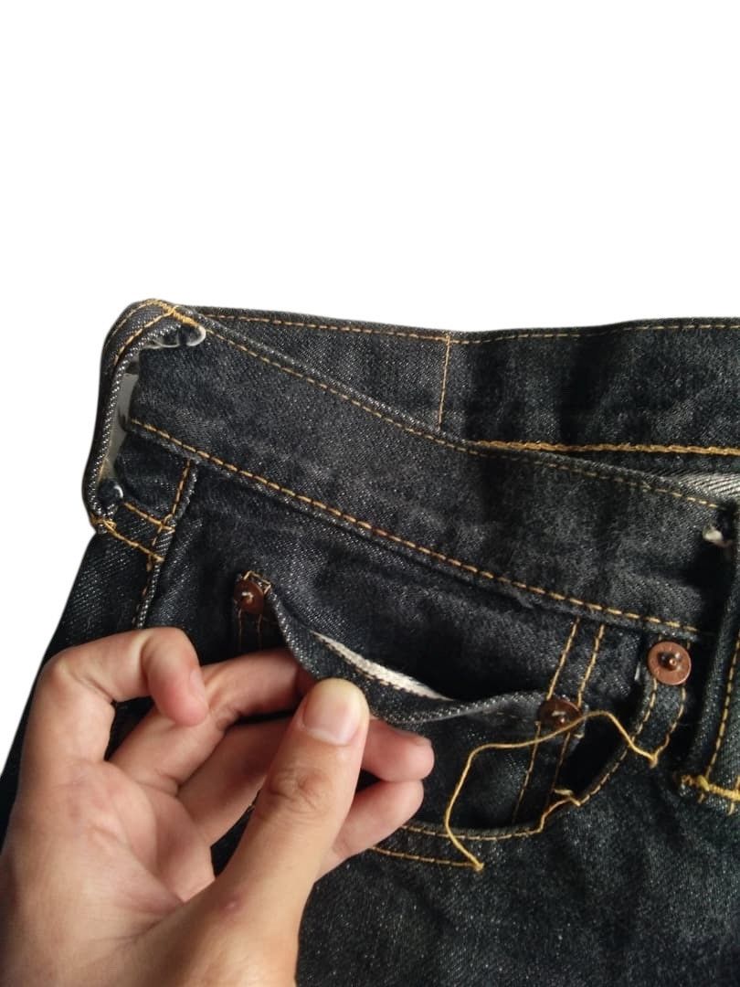 Kapital FAB FOUR 5109XX SELVEDGE SKULL BUTTON FLY RAW JAPANESE DENIM Size US 32 / EU 48 - 11 Thumbnail