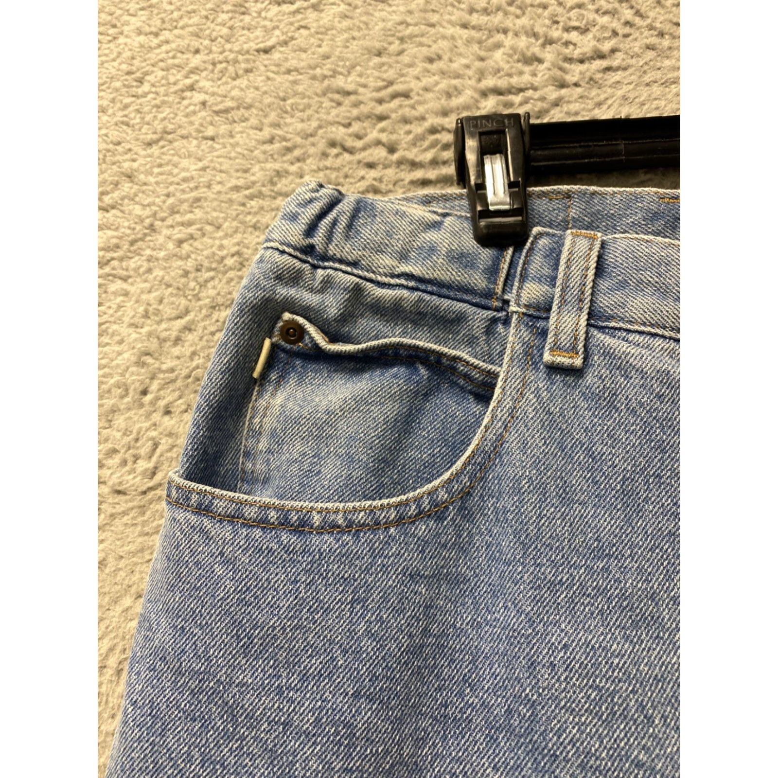 Vintage LL Bean Jeans Denim Comfort Waist Straight Leg 46x29 46x29.5 Regular Men Blue Cotton Denim 29.5in Inseam Straight Classic 0367 Size US 30 / EU 46 - 5 Thumbnail