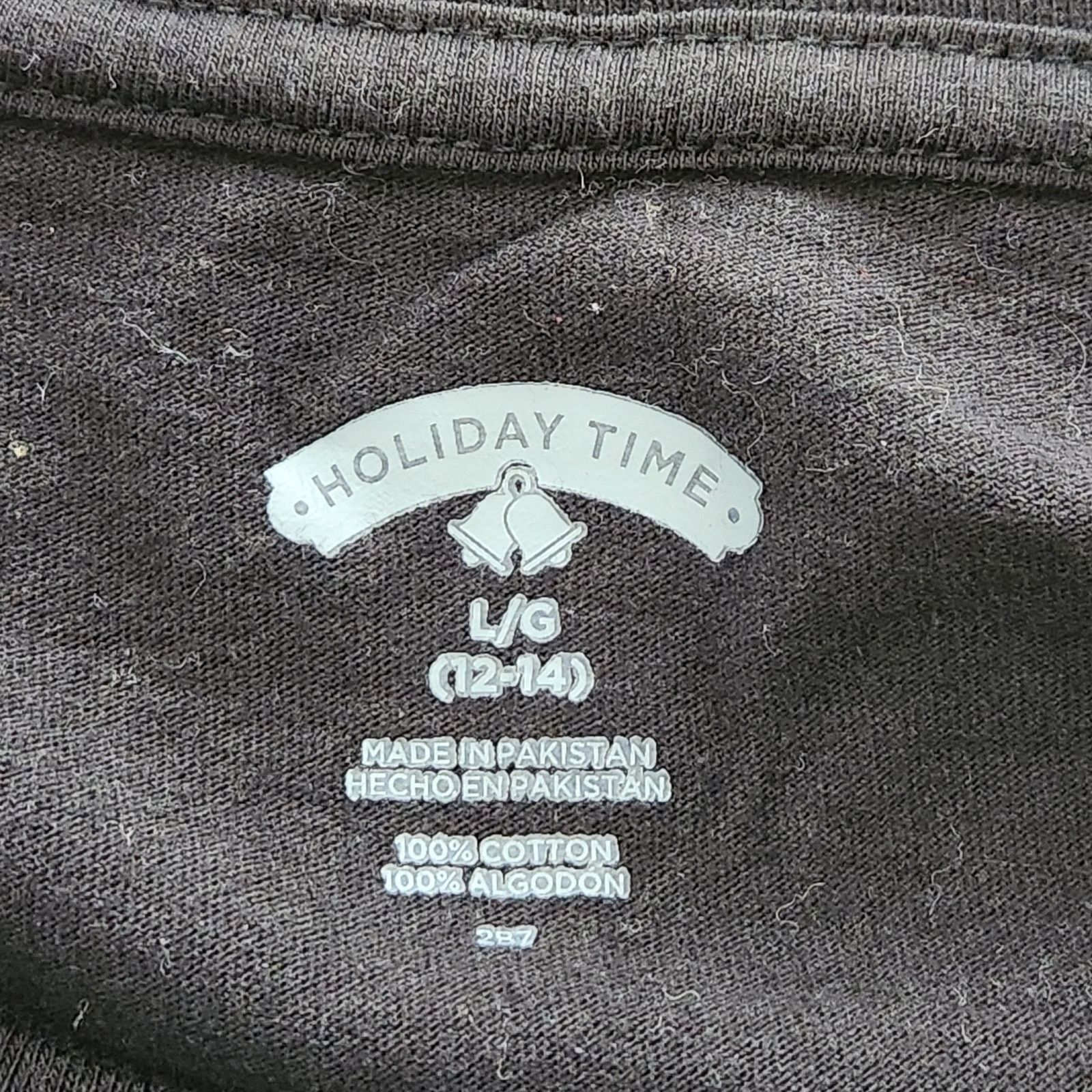 Other Holiday Time Black Jingle Bells Graphic T Shirt Large 12 14 Size L / US 10 / IT 46 - 4 Thumbnail