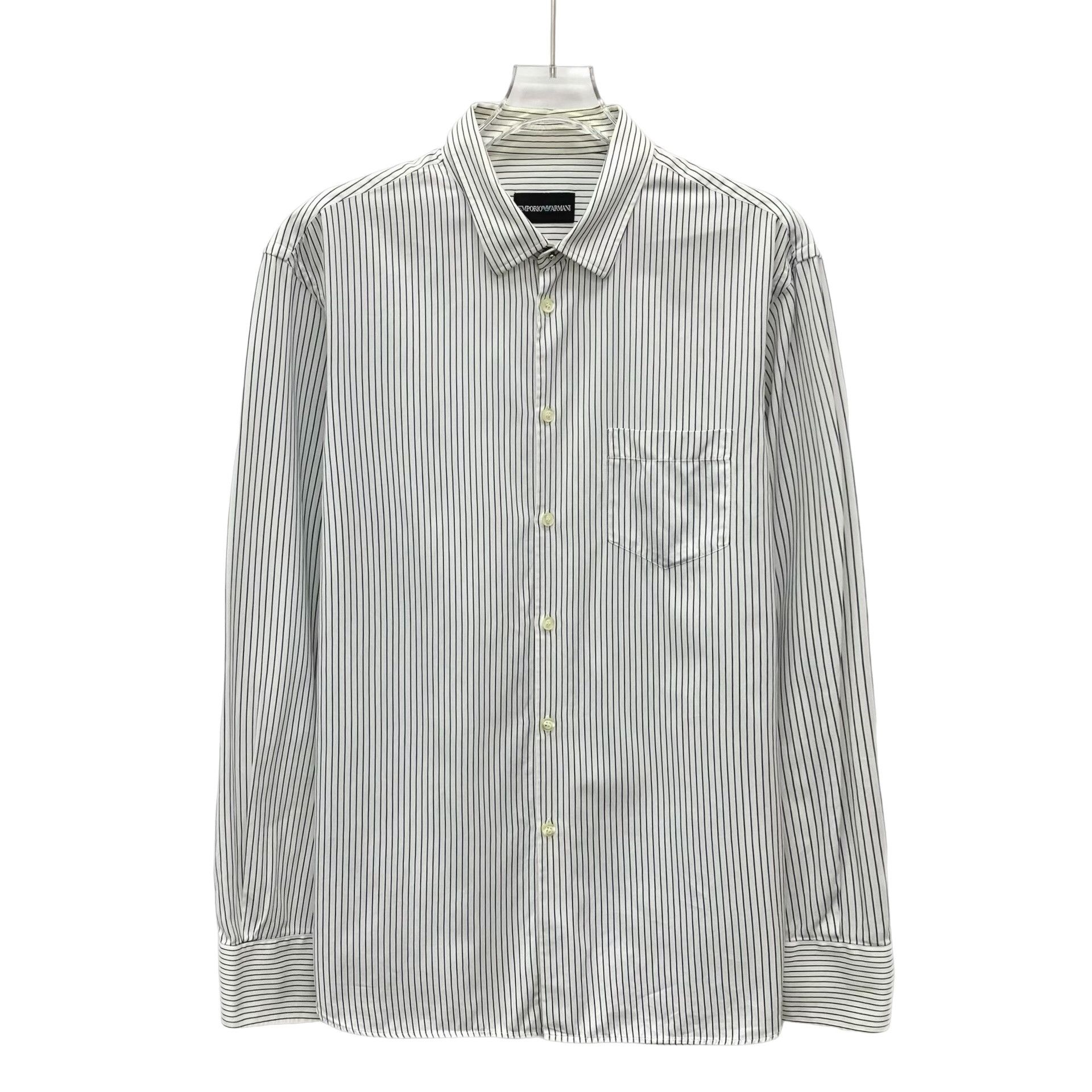 Emporio Armani Emporio Armani Striped Cotton Shirt L Size US L / EU 52-54 / 3 - 1 Thumbnail