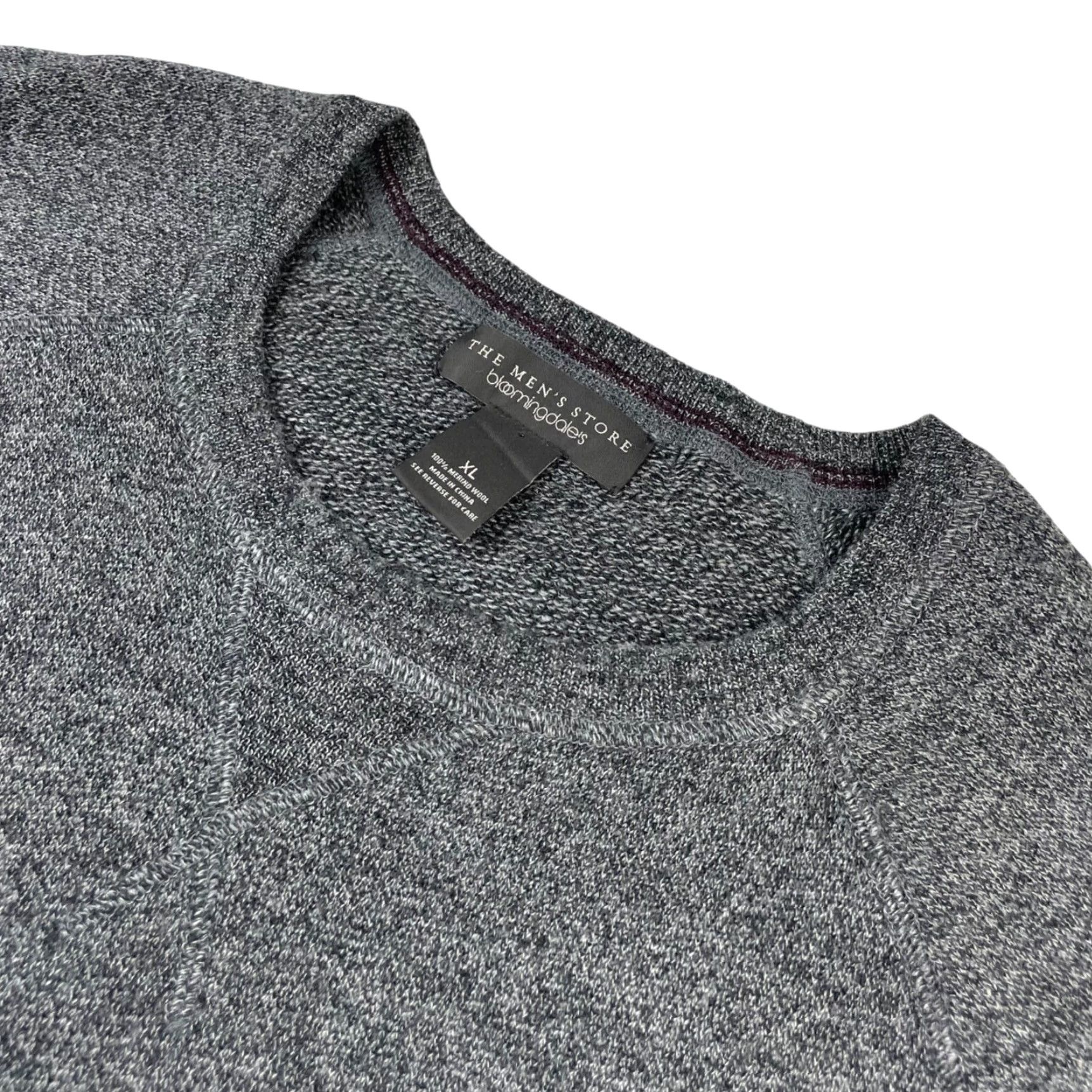 Bloomingdale's Bloomingdales Men's Pullover Sweater XL Crew Neck Gray 100% Merino Wool Knit Shirt Coat? Size US XL / EU 56 / 4 - 2 Thumbnail