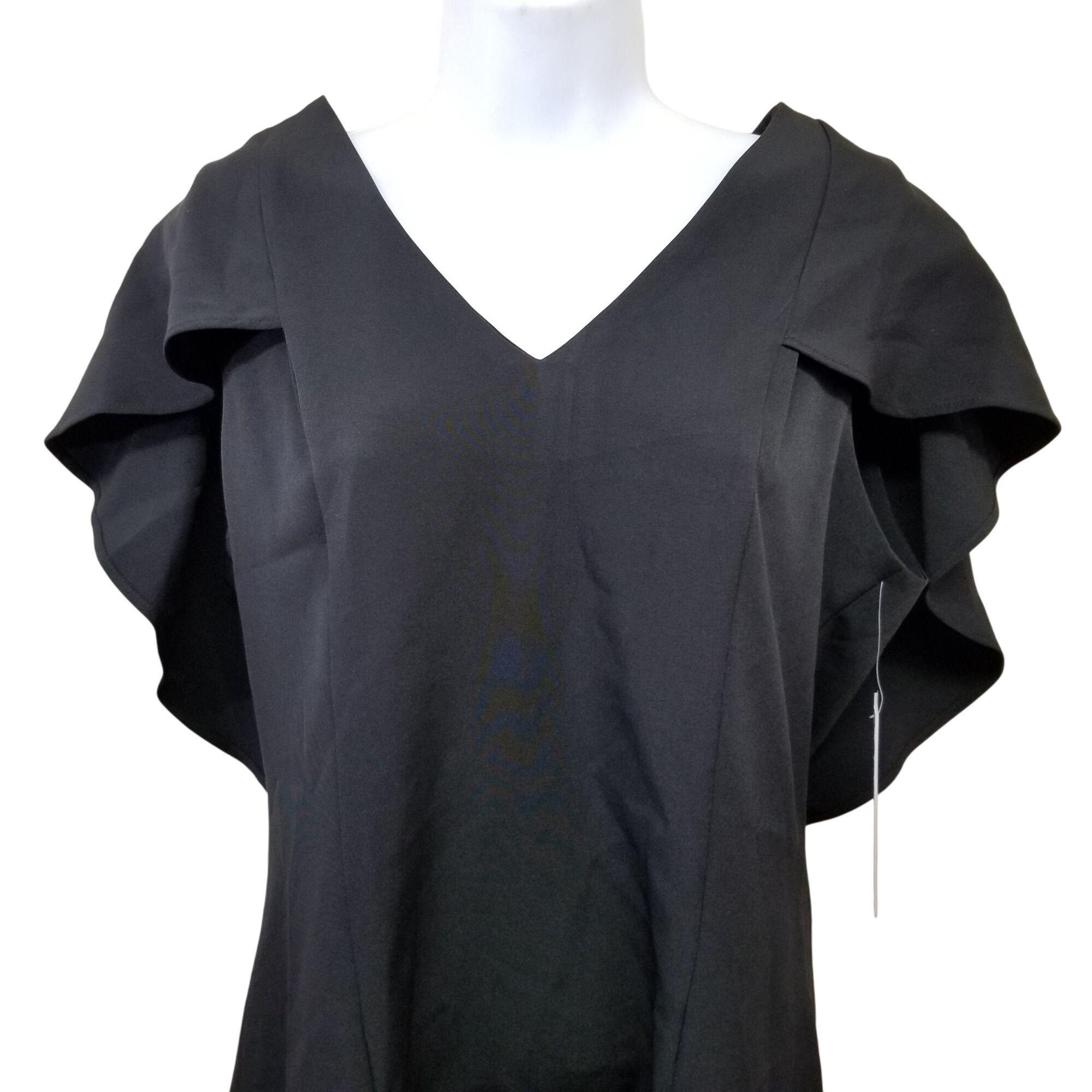 Nanette Lepore Nanette Lepore 8 Black Cape Dress Overlay V Neck Formal Part Size M / US 6-8 / IT 42-44 - 5 Thumbnail