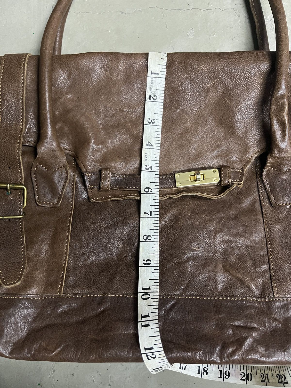 Leather Leather Birkin Japanese Brand 1 Metre Carre Cowhide Bag Size ONE SIZE - 19 Thumbnail