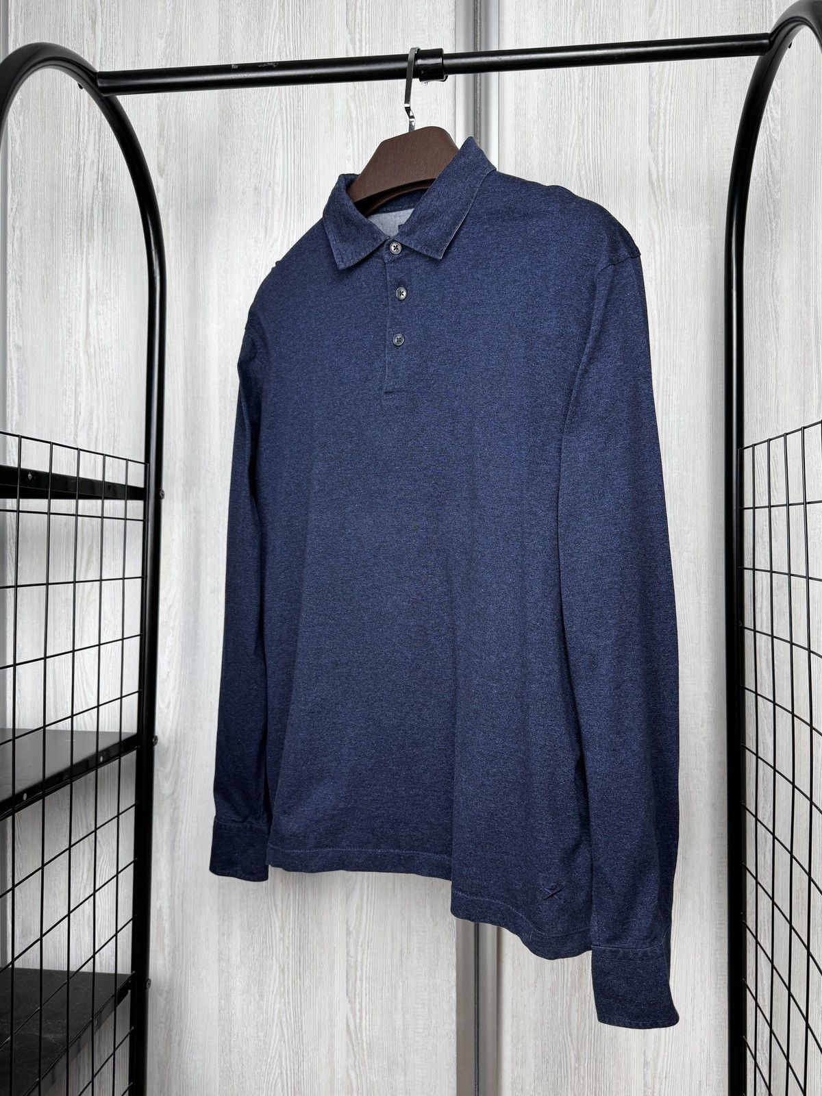 Hackett Hackett London Cotton Filafil Slim Fit LongSleeve Polo Rugby Size US XL / EU 56 / 4 - 5 Thumbnail