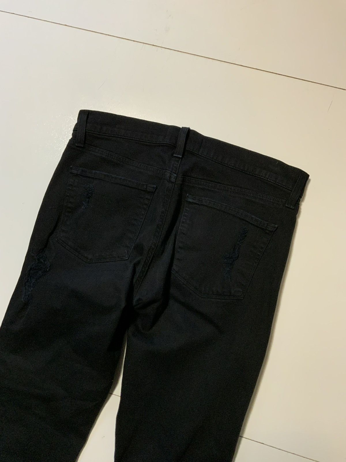J Brand $198 J Brand Tyler Black Solace Distressed Slim Denim Jeans Size US 30 / EU 46 - 10 Thumbnail