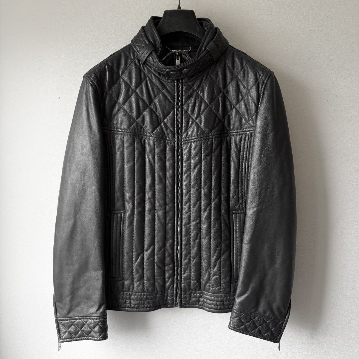 Dolce & Gabbana Dolce Gabbana FW2007 Quilted Padded Leather Café Racer Size US L / EU 52-54 / 3 - 1 Thumbnail