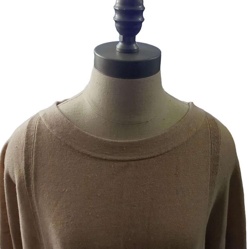 Designer CT1086a Wrap London Women's tan lightweight sweater. 12/14 Size XL / US 12-14 / IT 48-50 - 2 Thumbnail