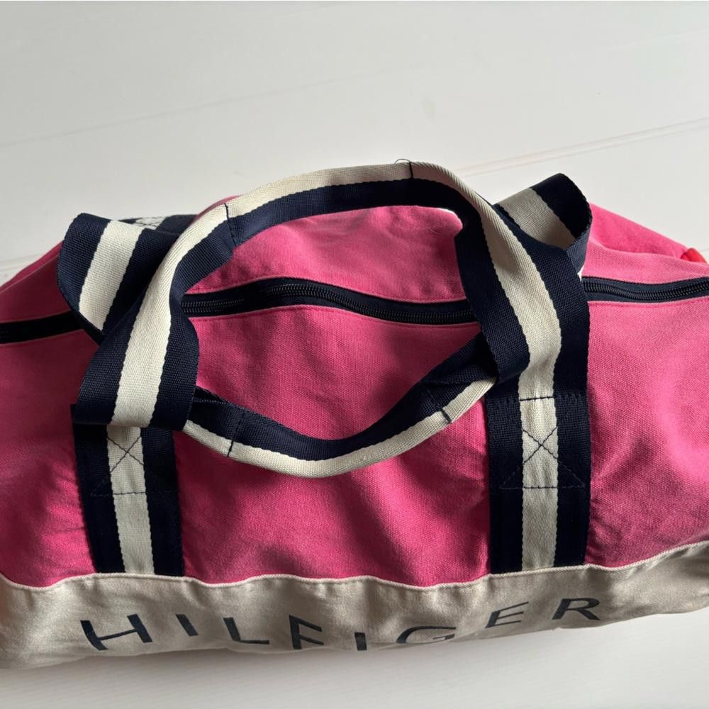 Tommy Hilfiger Vintage Tommy Hilfiger Pink Duffle Bag Size ONE SIZE - 2 Thumbnail
