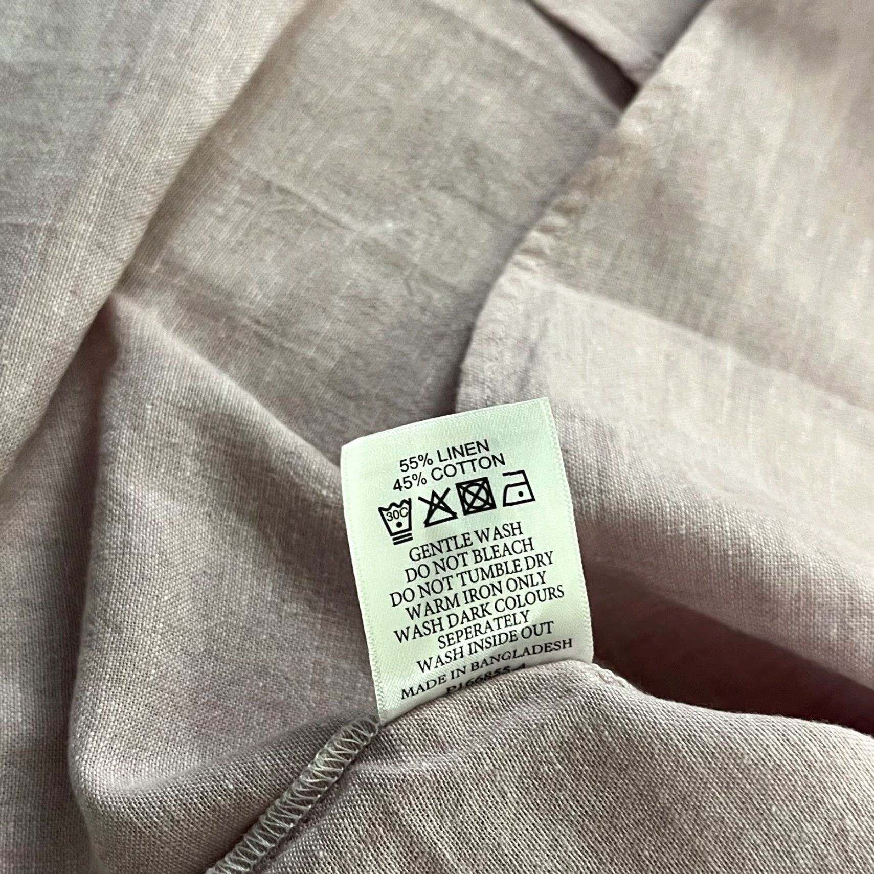 Vintage Samuel Windsor Shirt Mens Medium Pale Pink Linen Blend Button Up Casual Preppy Size US M / EU 48-50 / 2 - 4 Thumbnail