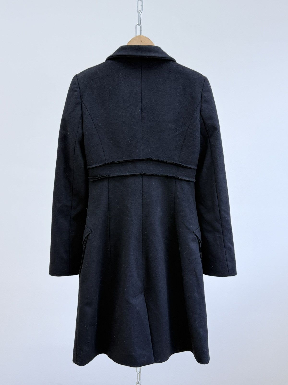 Roberto Cavalli Roberto Cavalli Class Black Wool Mix Coat Size S / US 4 / IT 40 - 6 Thumbnail