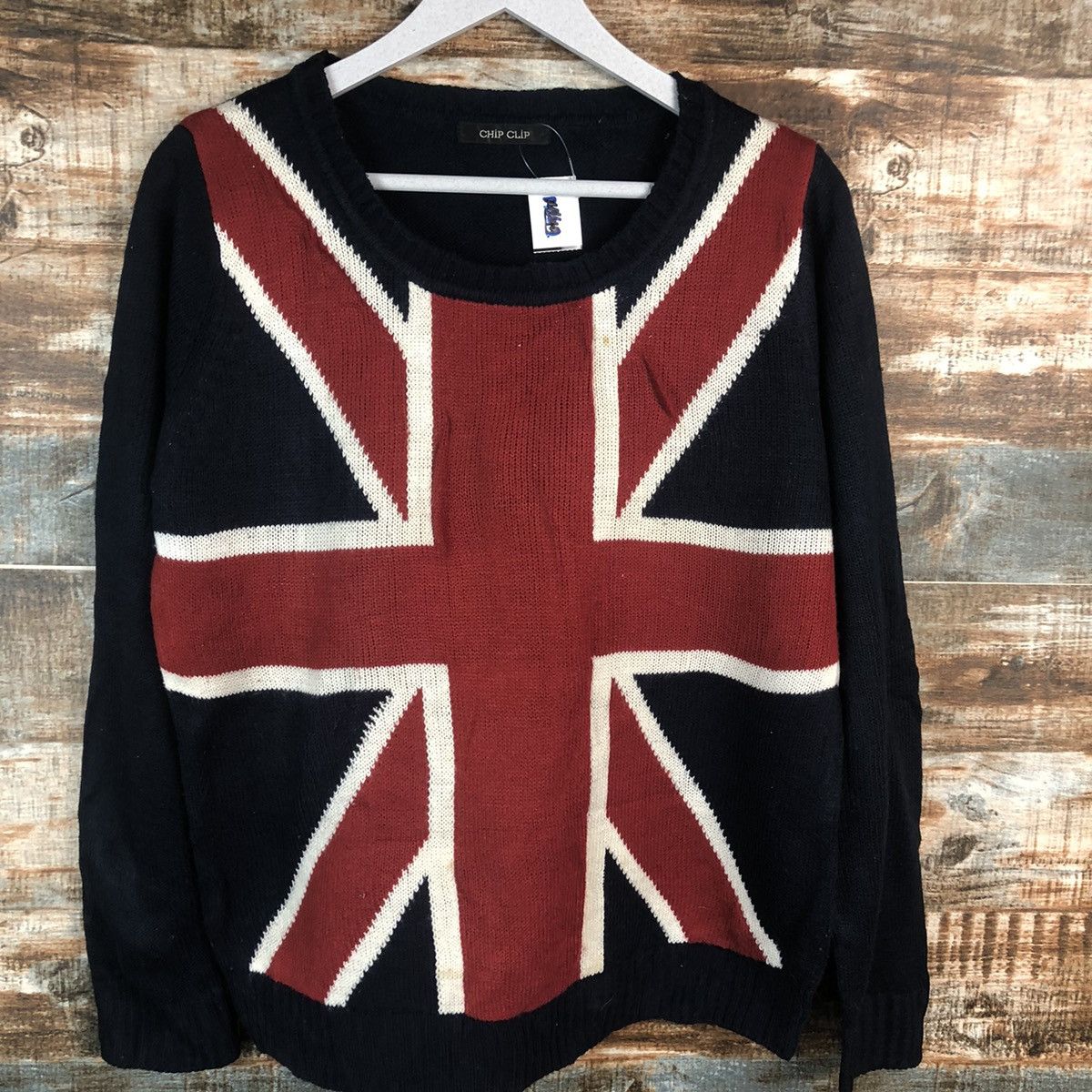 Vintage Chip Club Red British flag Knitwear #A1850 Size M / US 6-8 / IT 42-44 - 9 Thumbnail
