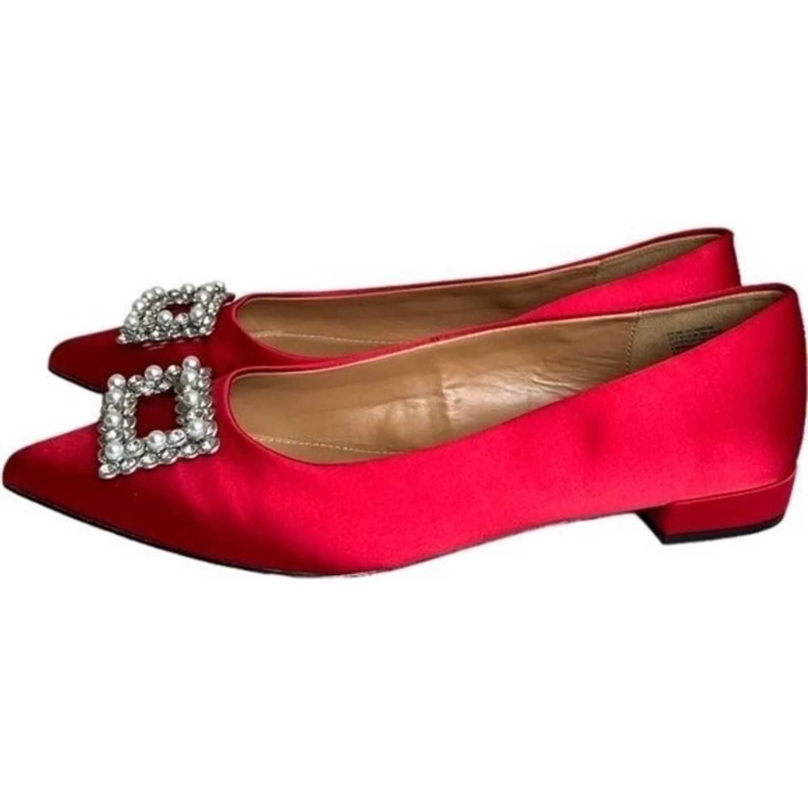 J.Crew J.CREW Pointy-toe Crystal Classic Red Flats w/ Box, US7 Size US 7 / IT 37 - 3 Thumbnail