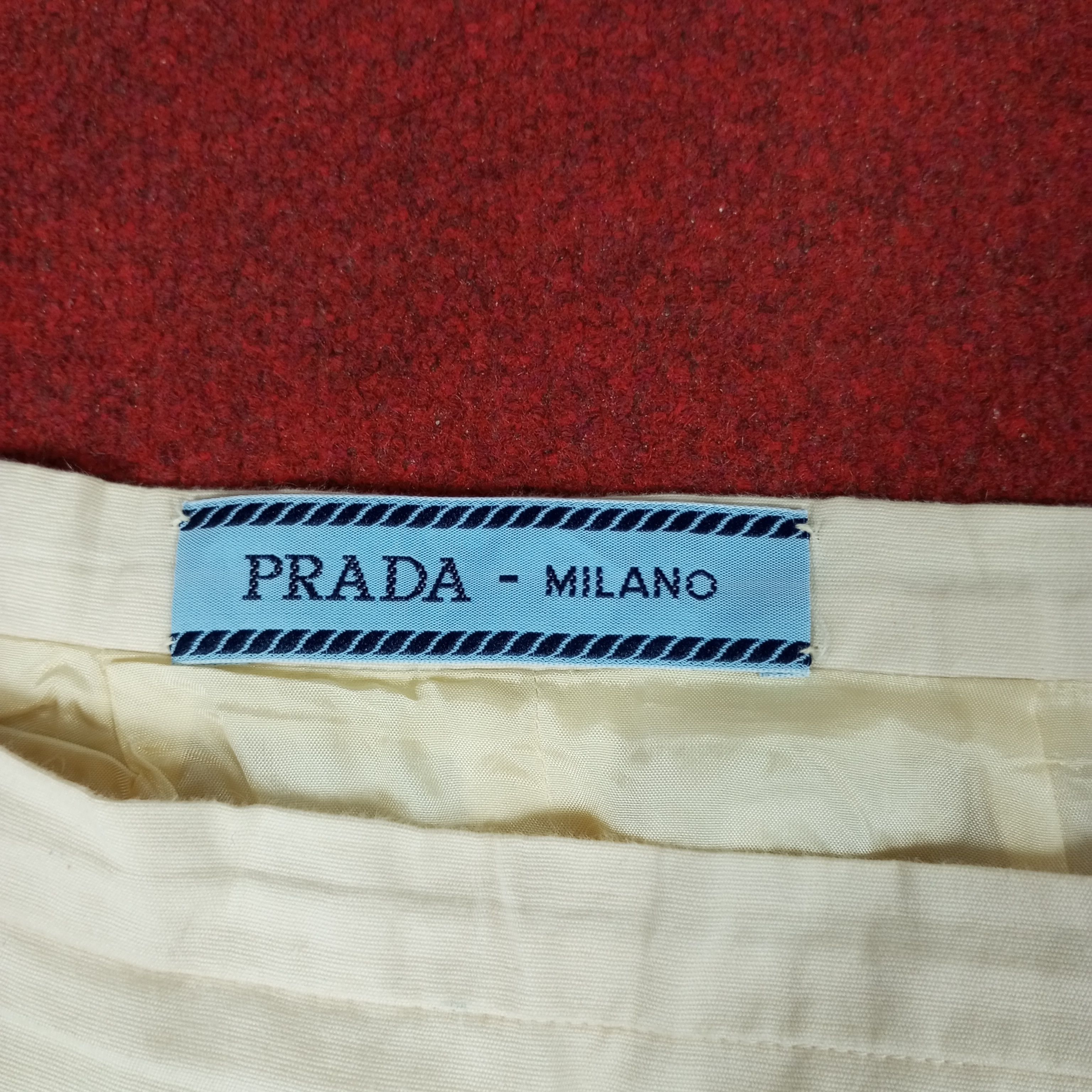 Prada × Vintage Prada Milano Luxury Fashion Brand Skirt Size 25" / US 0 / IT 36 - 6 Thumbnail