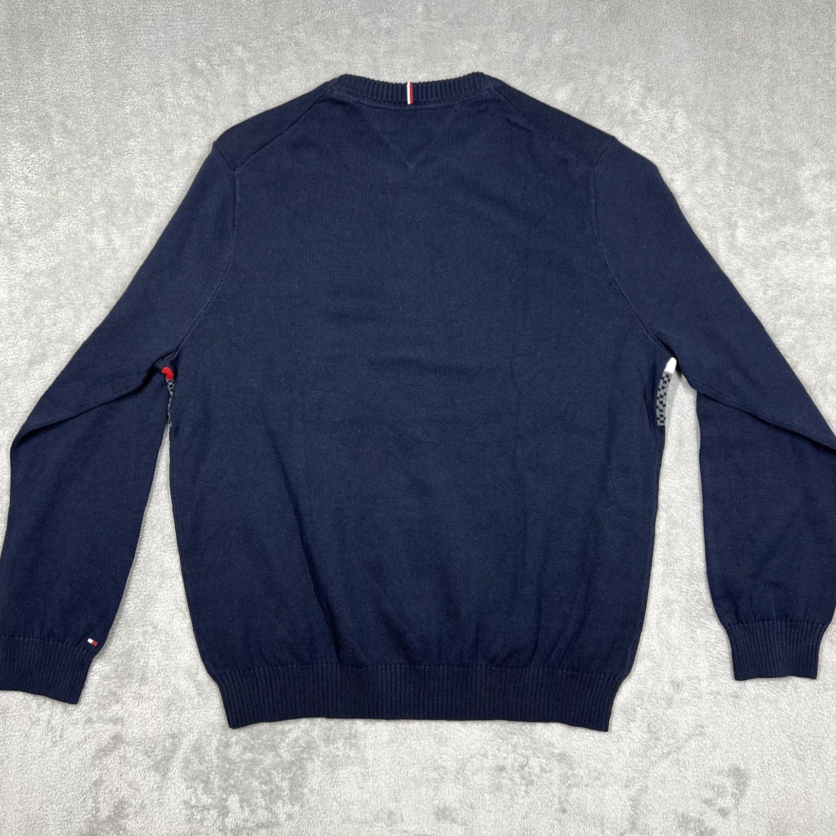 Tommy Hilfiger Tommy Hilfiger Navy Crewneck Sweatshirt Men's XXL Knit Logo Fair Isle Xmas Pullover Long Sleeve Blue Size US XXL / EU 58 / 5 - 7 Thumbnail