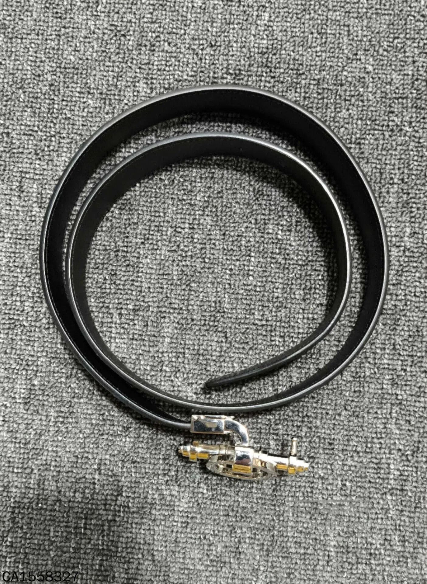 Givenchy GIVENCHY Black Belt with Silver Buckle. Size ONE SIZE - 2 Thumbnail