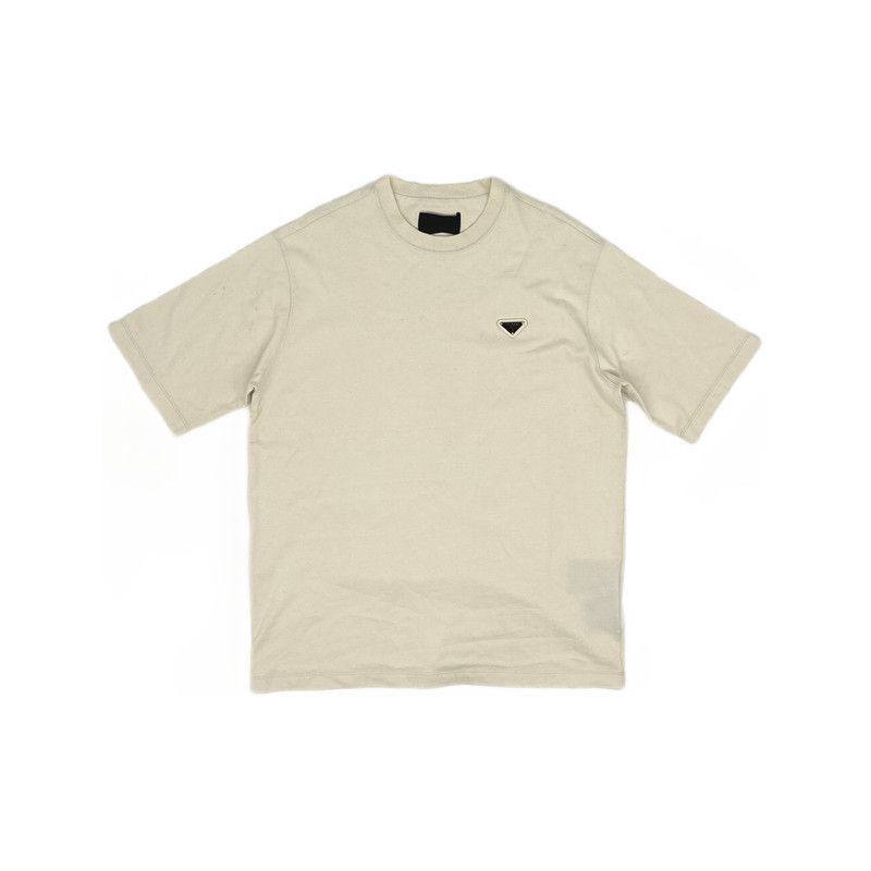 Prada Prada Ivory Cotton Short Sleeve TShirt-2506 Size US L / EU 52-54 / 3 - 8 Thumbnail
