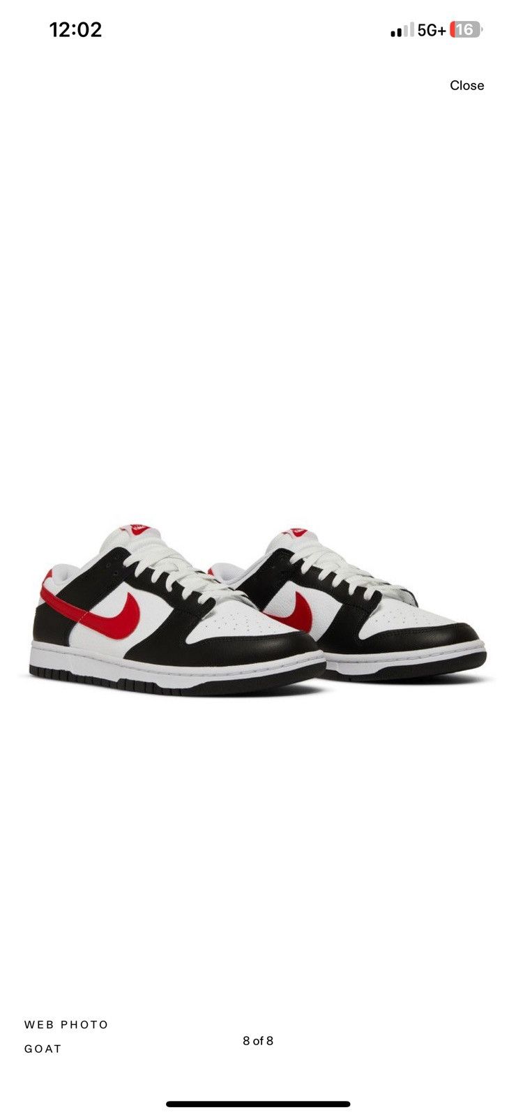 Nike Nike Dunk Low ‘Black White Red’ Size US 9.5 / EU 42-43 - 6 Thumbnail