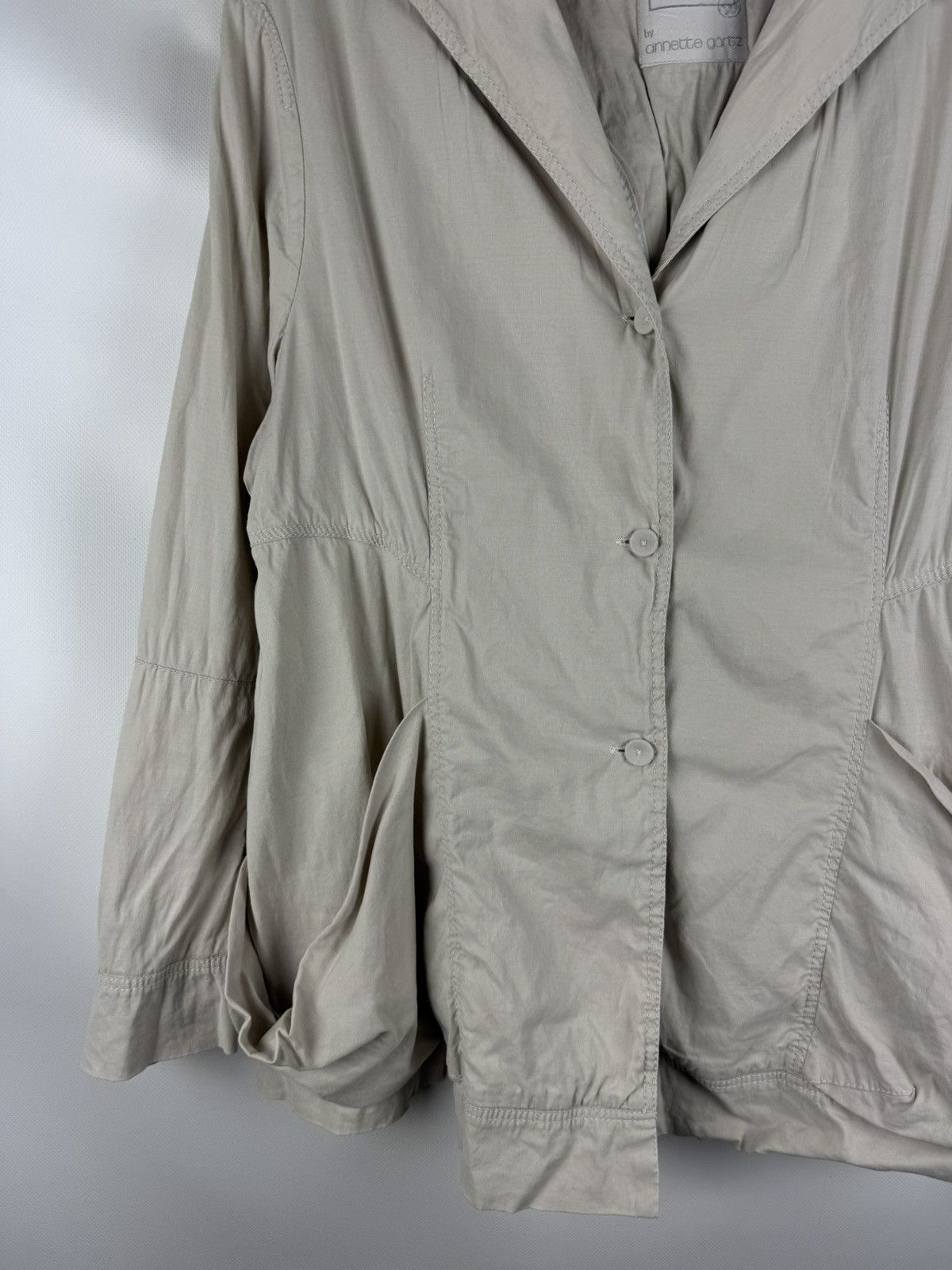 Annette Gortz Annette Gortz Lagenlook Linen Cotton Blazer Jacket Size L / US 10 / IT 46 - 7 Thumbnail