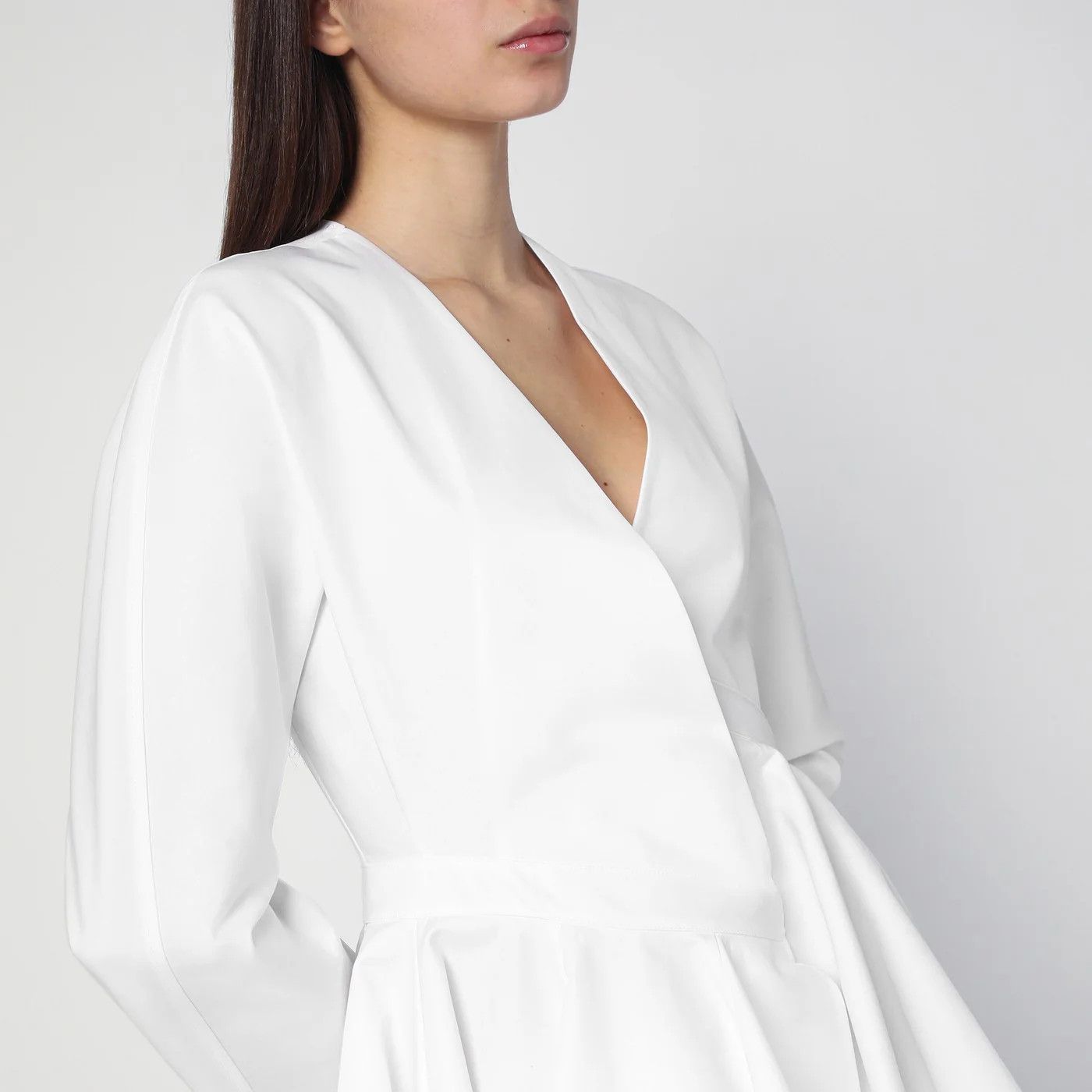 Alaia o1d2blof0426 Cotton Dress in White Size S / US 4 / IT 40 - 4 Thumbnail