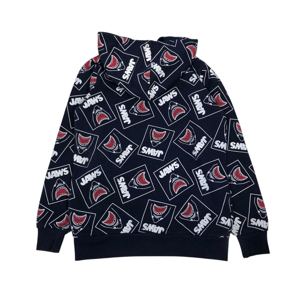Japanese Brand 🔥VINTAGE HOODIE PULL OVER JAWS MOVIE FULL PRINT RARE DESIGN Size US M / EU 48-50 / 2 - 2 Thumbnail