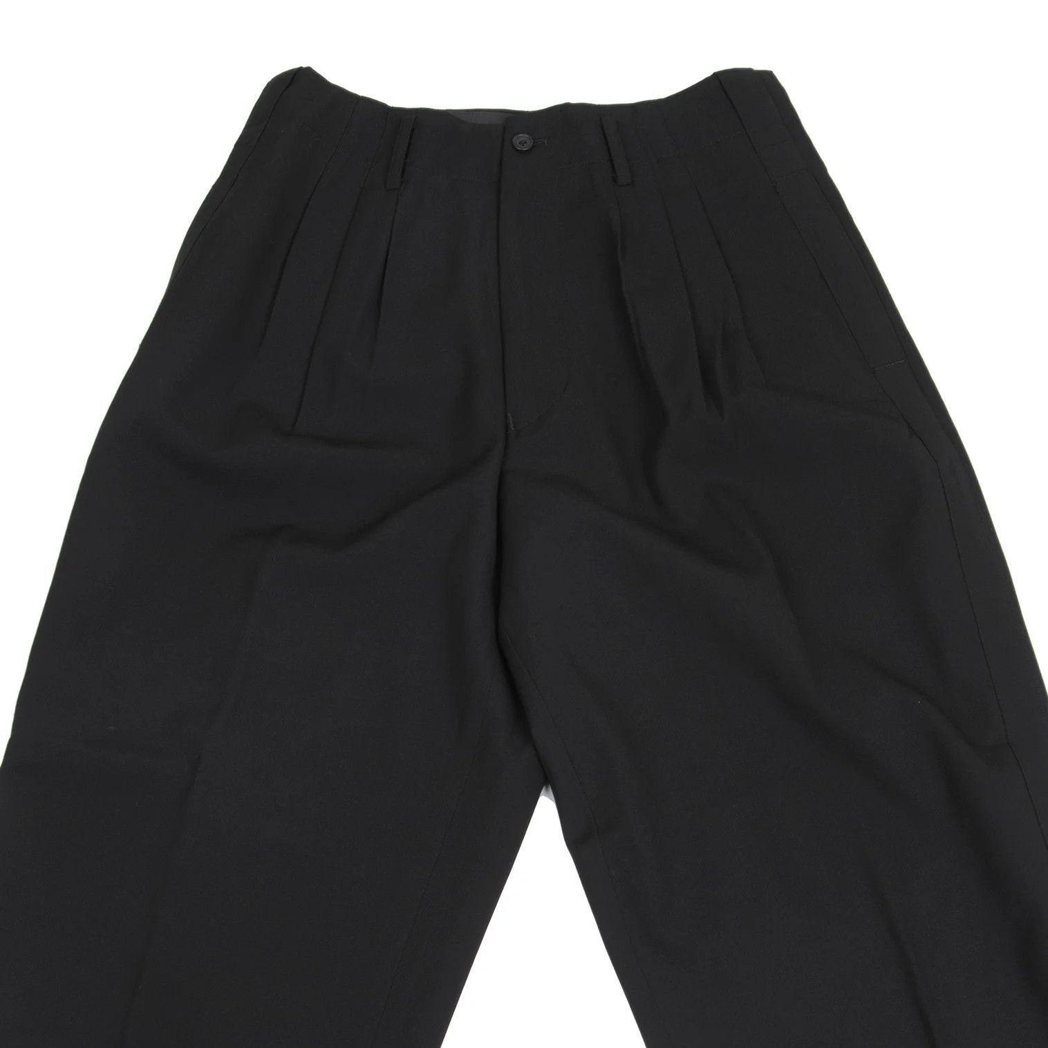 Yohji Yamamoto Yohji Yamamoto Wool Gabardine Pleated Pants Size US 36 / EU 52 - 2 Thumbnail