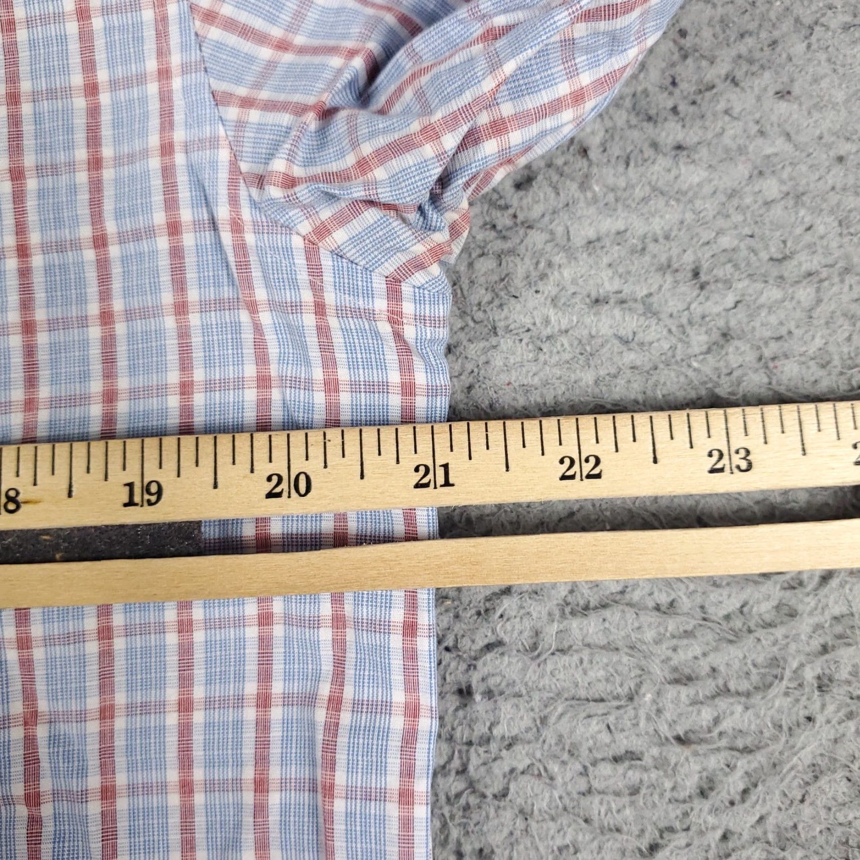 Original Penguin Original Penguin Shirt Adult 15.5 Blue Plaid Dress Shirt Long Sleeve Button Up Cotton Mens Size 40R - 7 Thumbnail