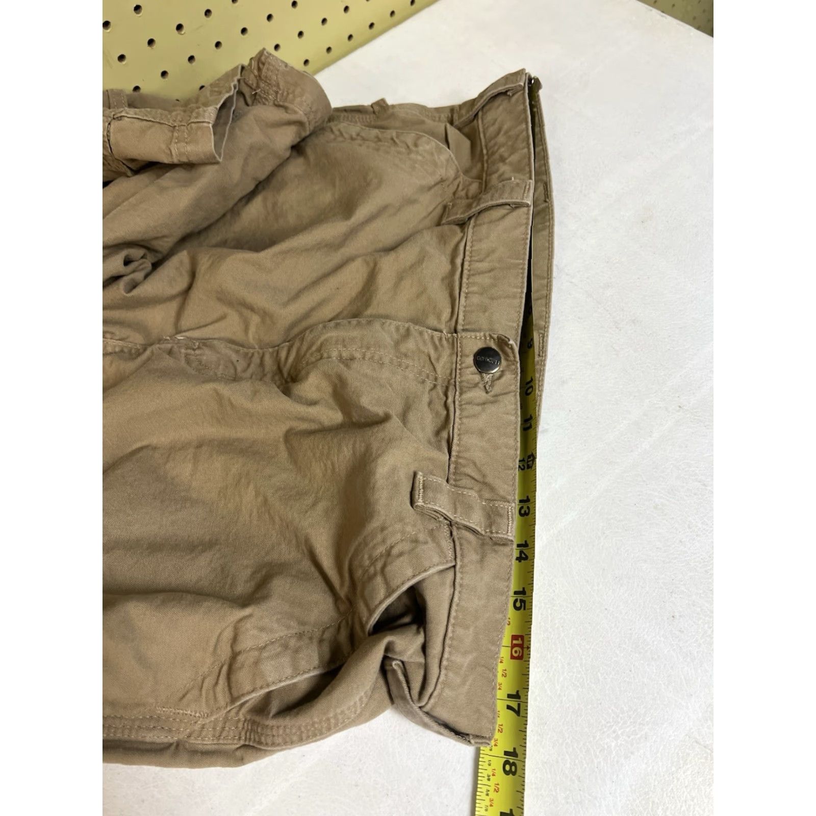 Carhartt Carhartt Mens Shorts Carpenter Workwear Tan 34 Original Fit Flat Front Cargo Pocket Regular Waist 34 Summer Spring Vintage No (if allowed) Size US 34 / EU 50 - 5 Thumbnail