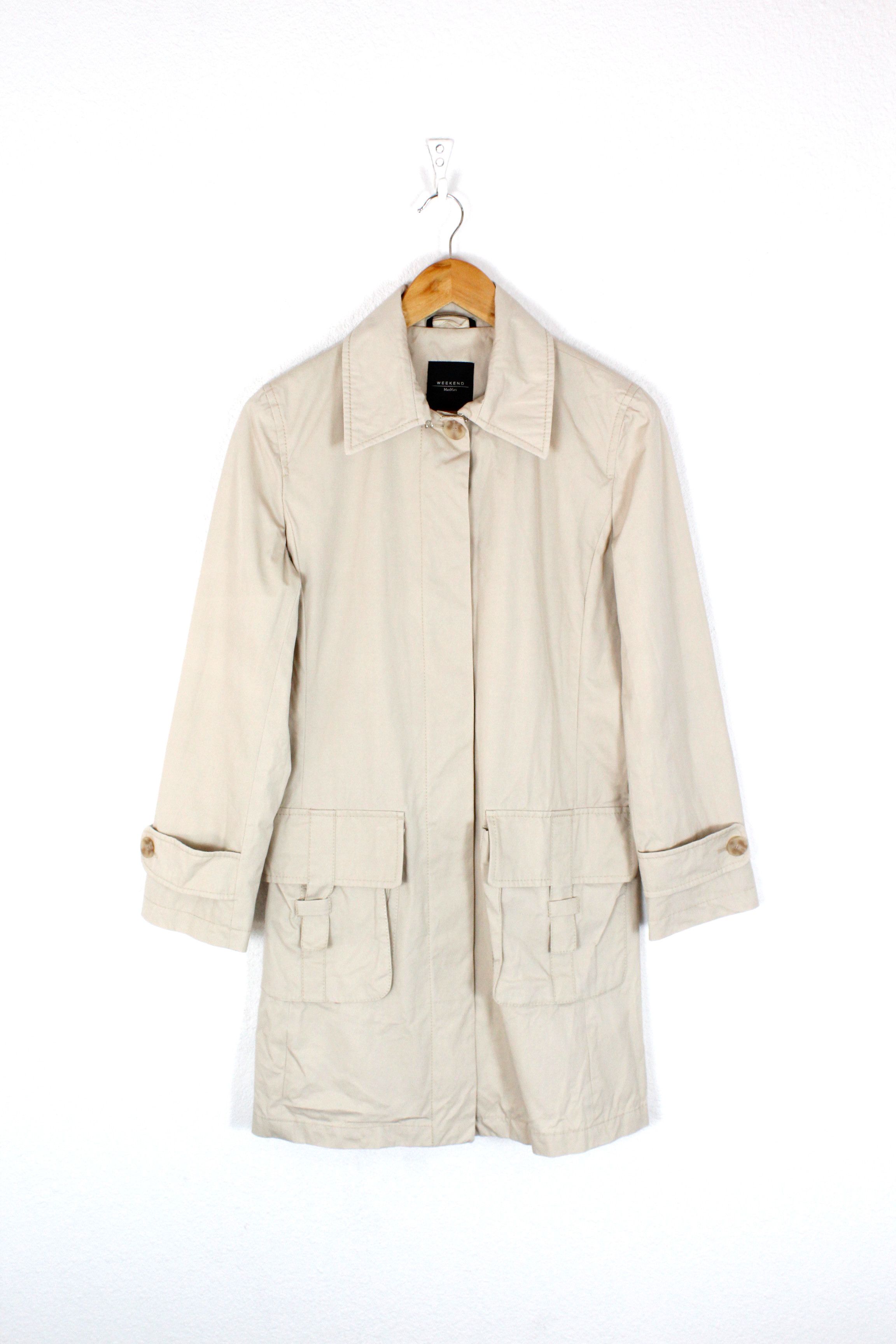 Max Mara × Weekend Max Mara Womens Weekend Max Mara Beige Coat Y2K Size M / US 6-8 / IT 42-44 - 1 Thumbnail