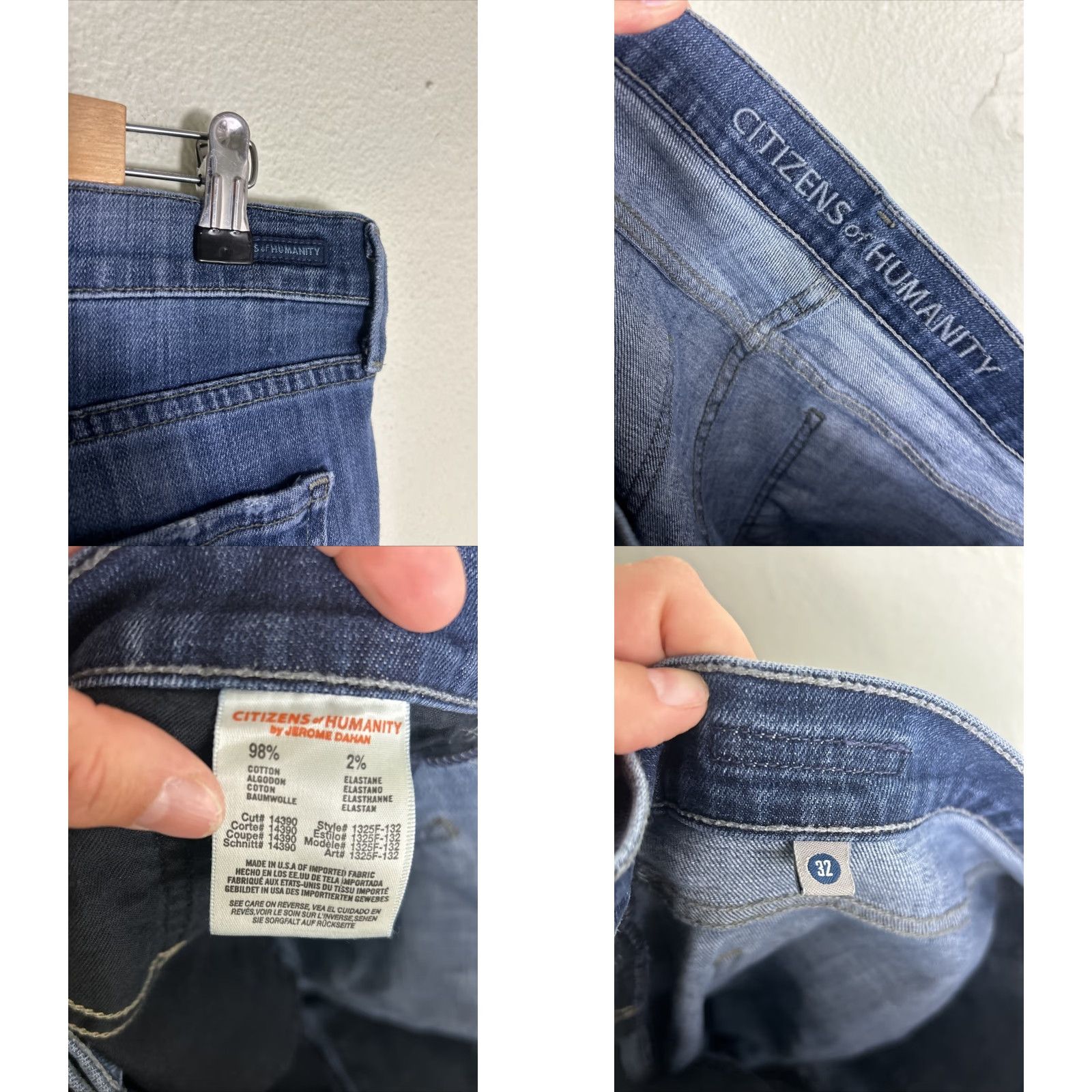 Citizens Of Humanity Citizens of Humanity Jeans Womens 32 Medium Wash Blue Flare Raw Hem 34x27 Womens Size 24" / US 00 / IT 34 - 9 Thumbnail