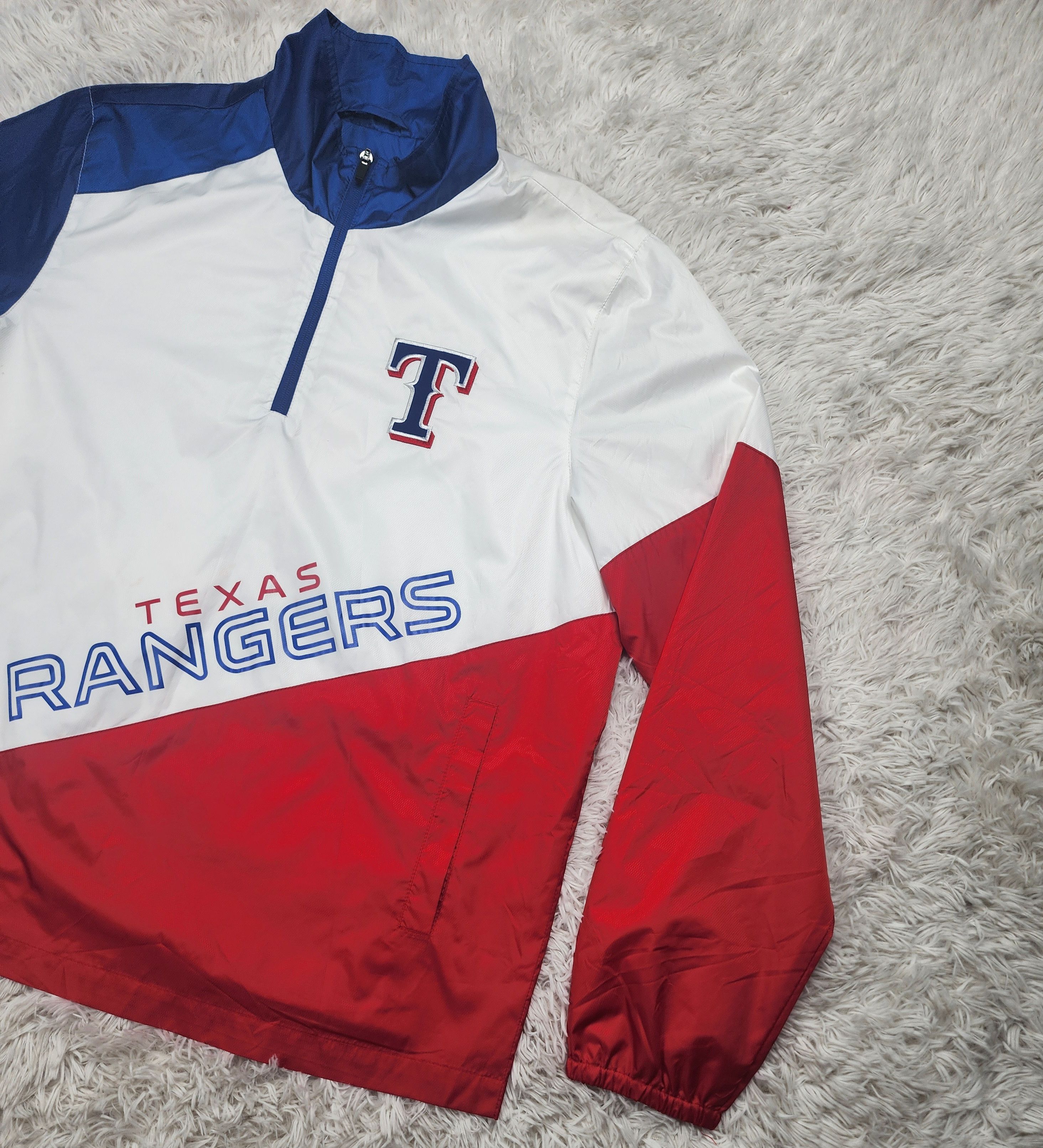 MLB Y2K MLB Texas Rangers windbreaker jacket Size US L / EU 52-54 / 3 - 3 Thumbnail