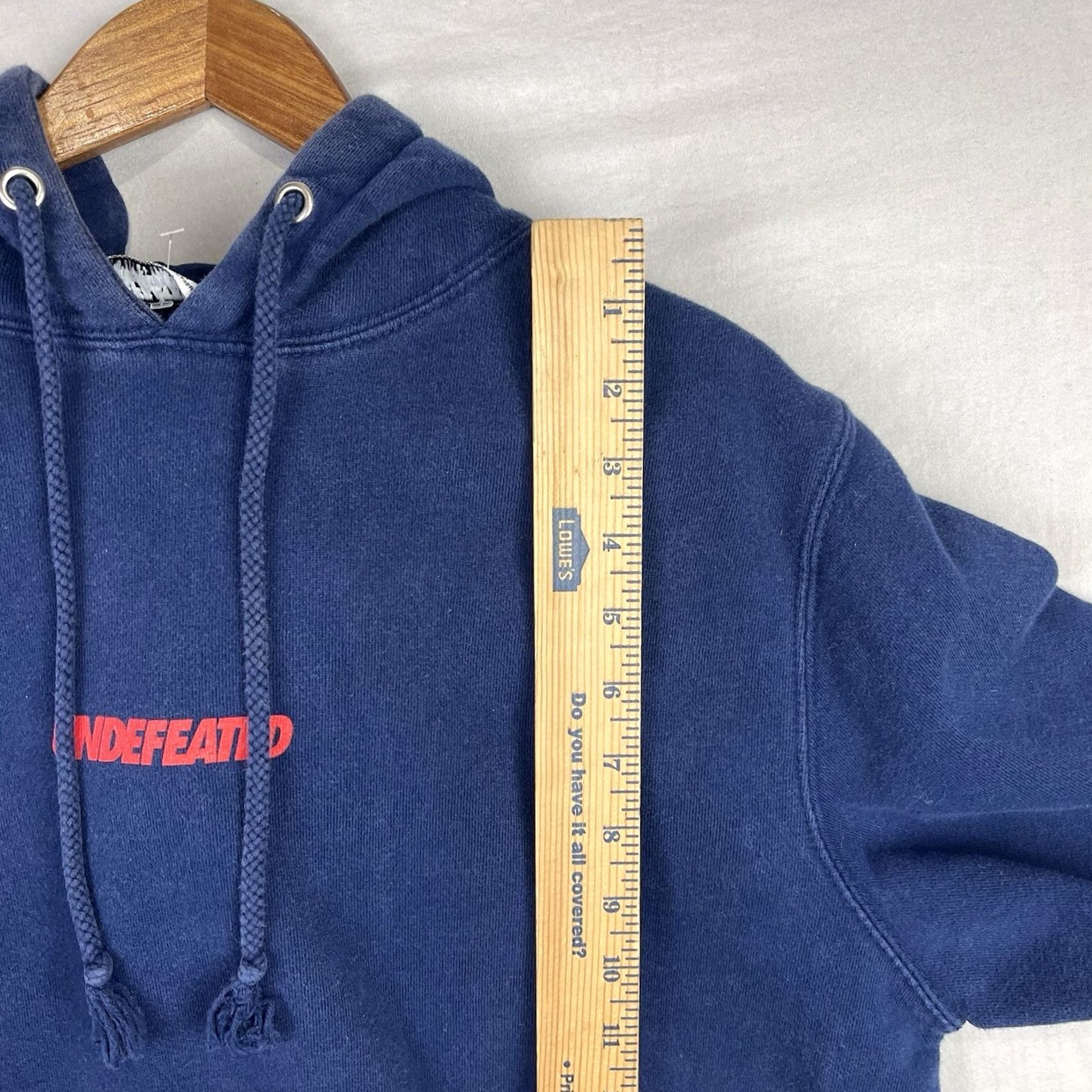 Undefeated Undefeated Hoodie Mens Large Navy Blue Sweatshirt Pullover Fleece Made In USA Size US L / EU 52-54 / 3 - 6 Thumbnail