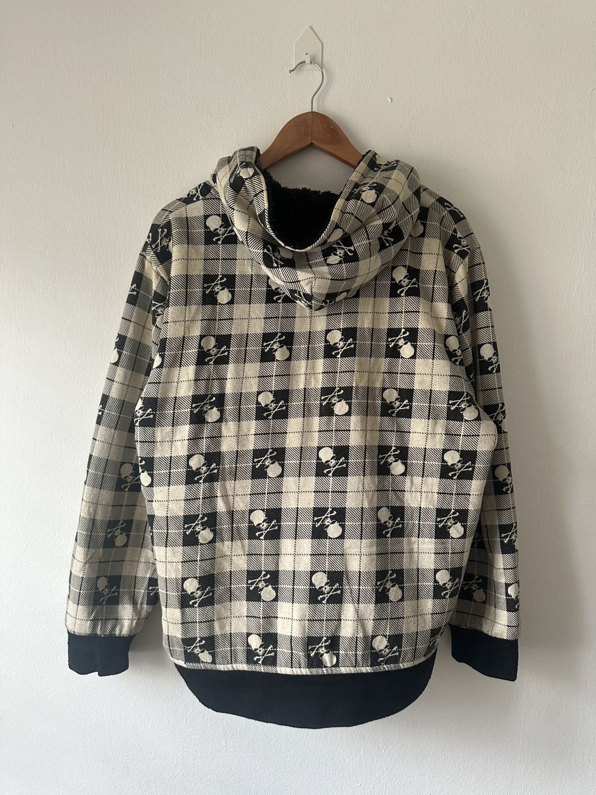 Japanese Brand Sorridere Skull Plaid Zip-Up Fur Hoodie Size US L / EU 52-54 / 3 - 3 Thumbnail