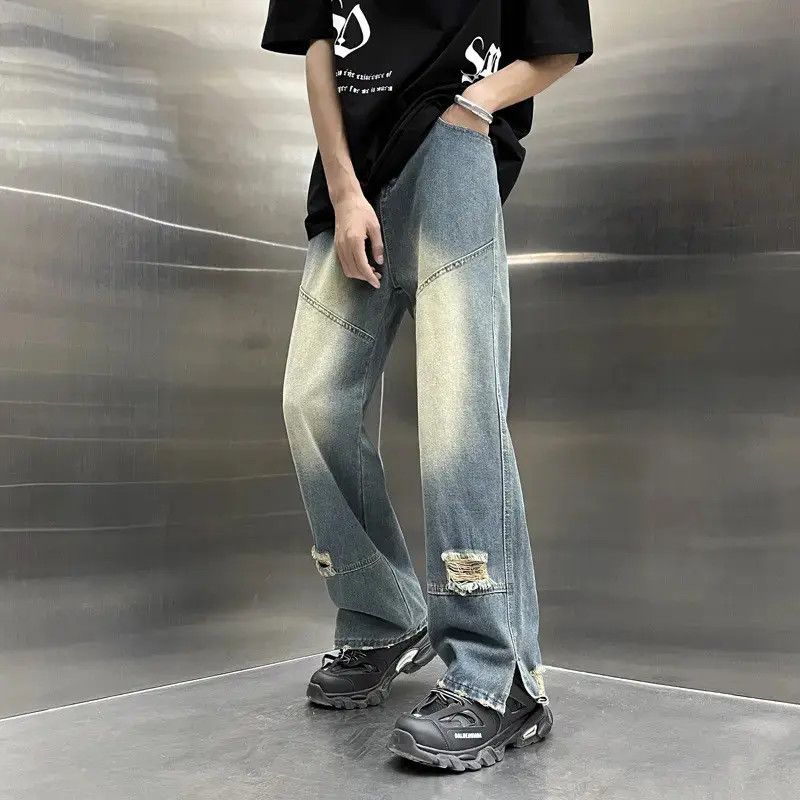 Japanese Brand Retro hip-hop casual ripped jeans Size US 30 / EU 46 - 4 Thumbnail